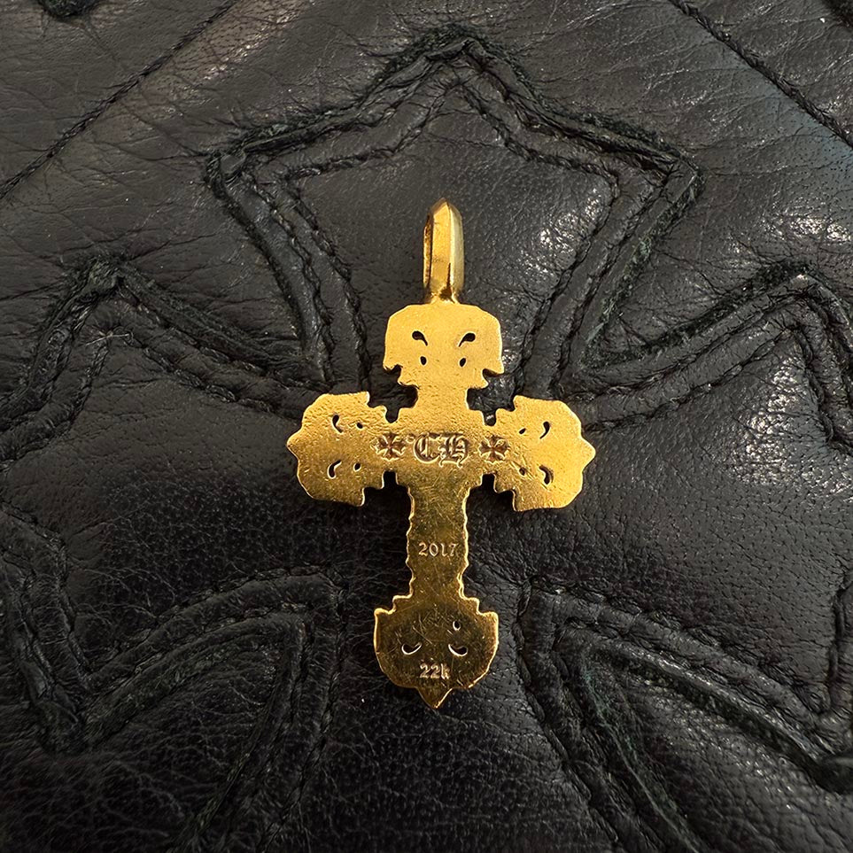 CHROME HEARTS 22K Tiny Filigree Cross Pave Diamond Pendent Top クロムハーツ 22K タイニー フィリグリークロス パヴェダイヤモンド ペンダント トップ