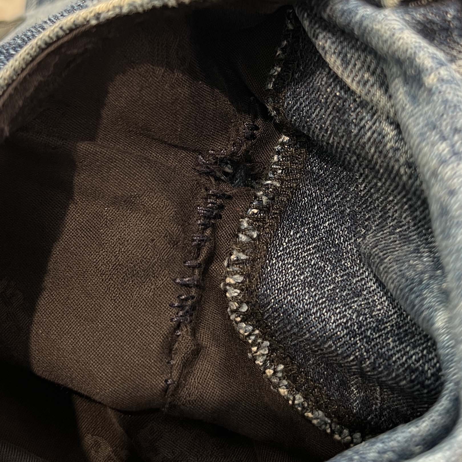 CHROME HEARTS Multi Leather Cross Patch Cross Ball Button Denim Pants Size 33 クロムハーツ マルチレザークロスパッチ クロスボールボタン デニムパンツ サイズ33