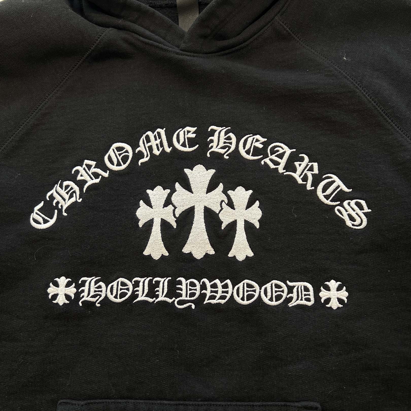 CHROME HEARTS King Taco Cemetery Cross Embroidery Pullover Hoodie Size L クロムハーツ キングタコ セメタリークロス 刺繍 プルオーバーフーディ サイズL