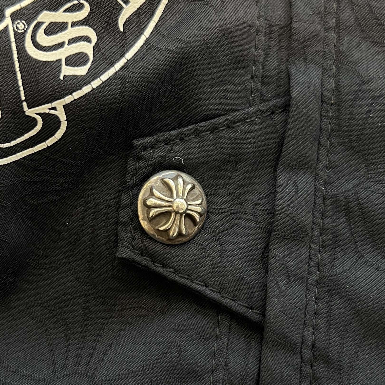 CHROME HEARTS CH Plus Horseshoe Side Cross Ball Line Nylon Track Pants Size S クロムハーツ CHプラス ホースシュー サイドクロスボールライン ナイロン トラックパンツ サイズS