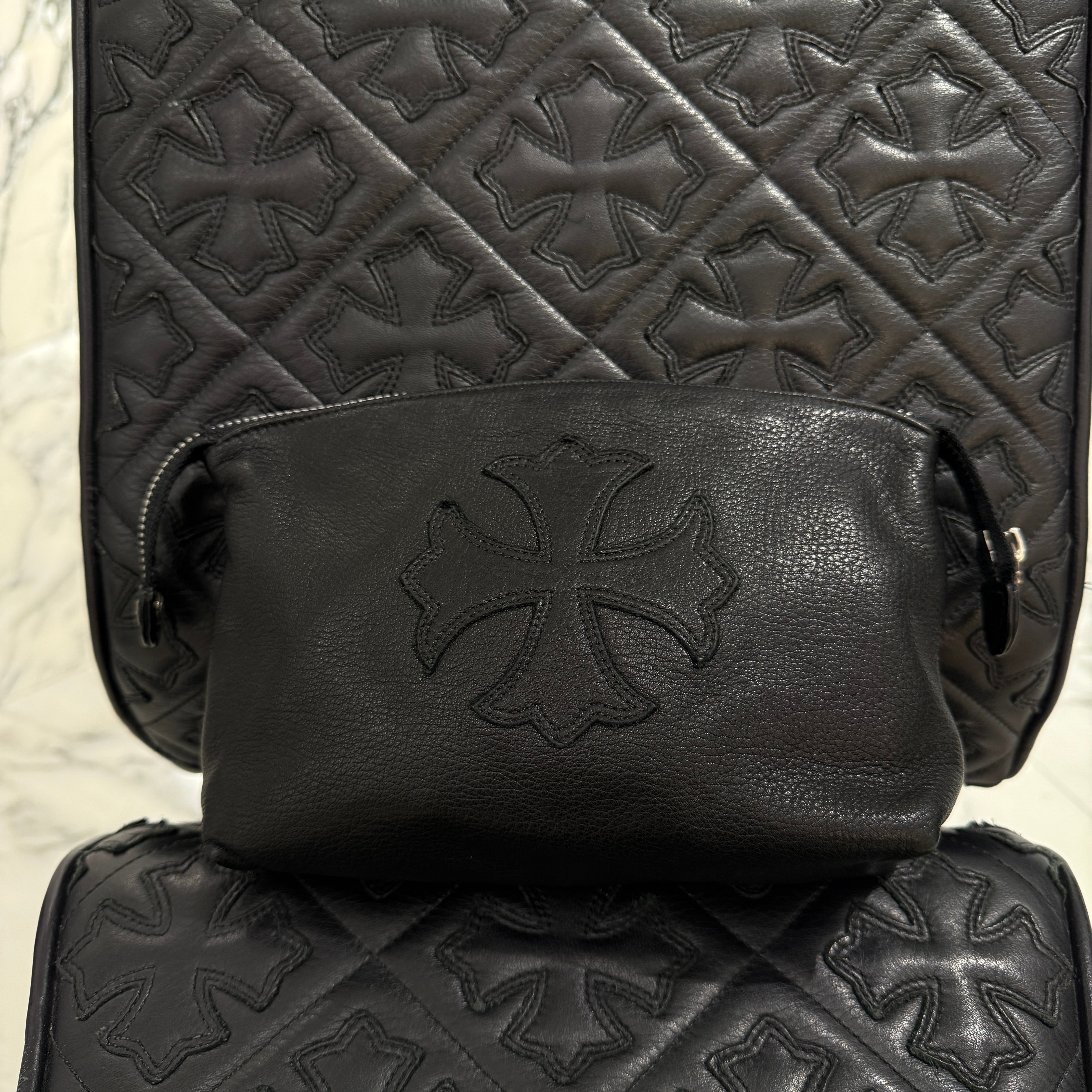 CHROME HEARTS INSANITY CH Plus Patch Leather Poach クロムハーツ