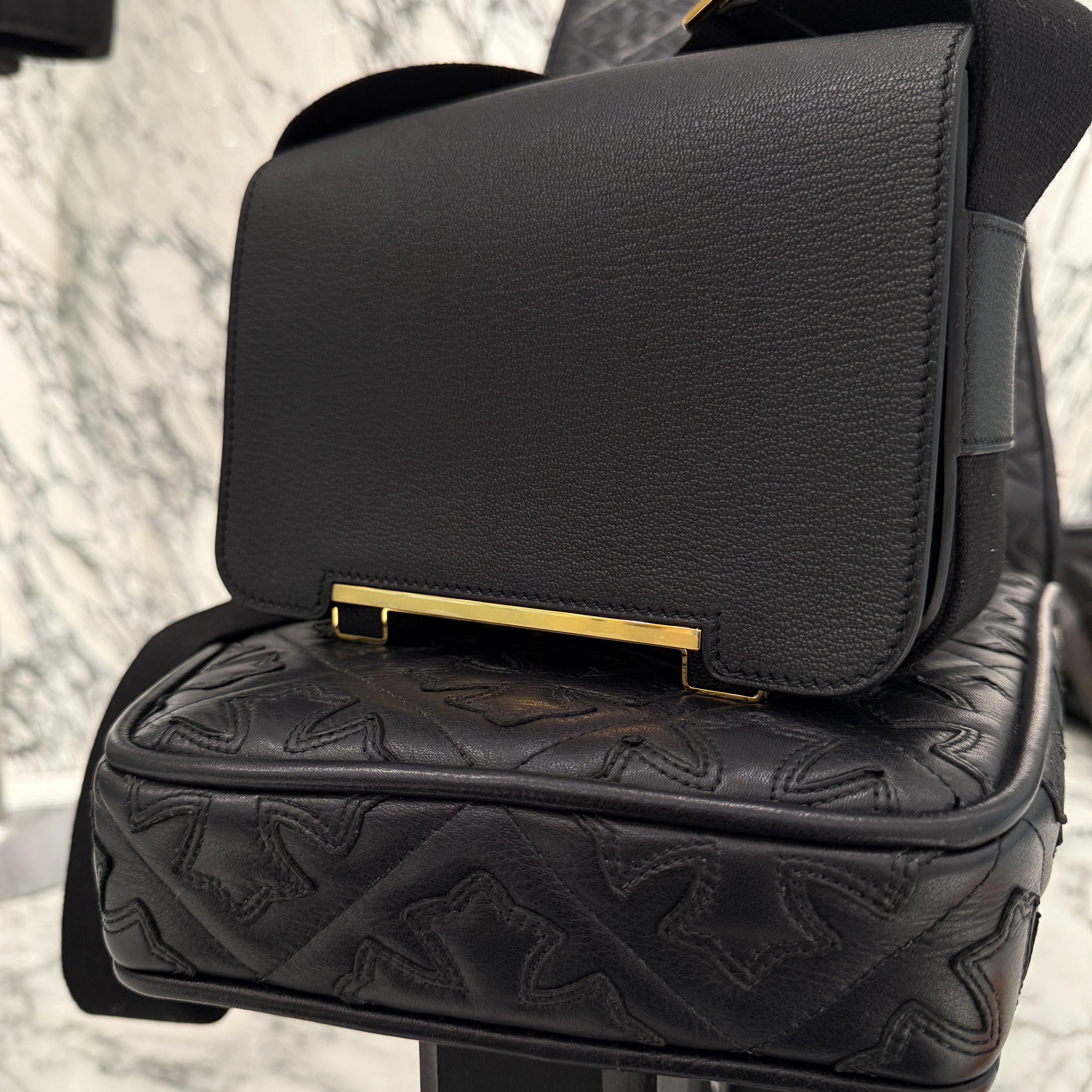 HERMES Geta Shoulder Bag "NOIR" W刻印 085052CCAD エルメス ゲタ ショルダーバッグ ”ノワール” W刻印