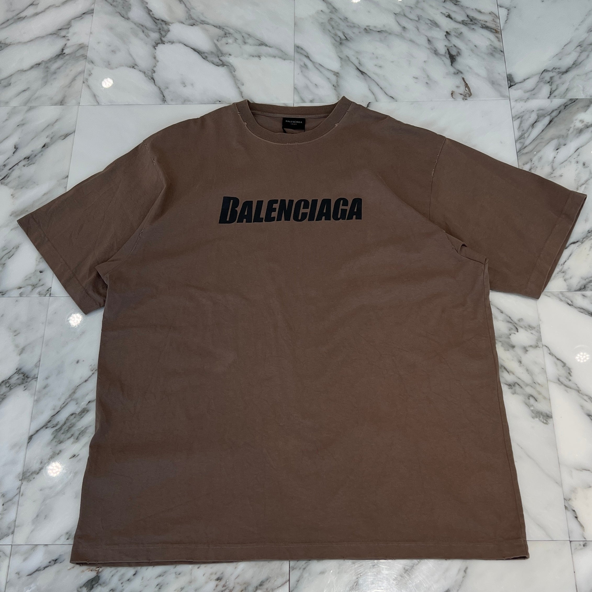 BALENCIAGA 2023SS Boxy Fit Vintage Cotton Jersey Tee 651795