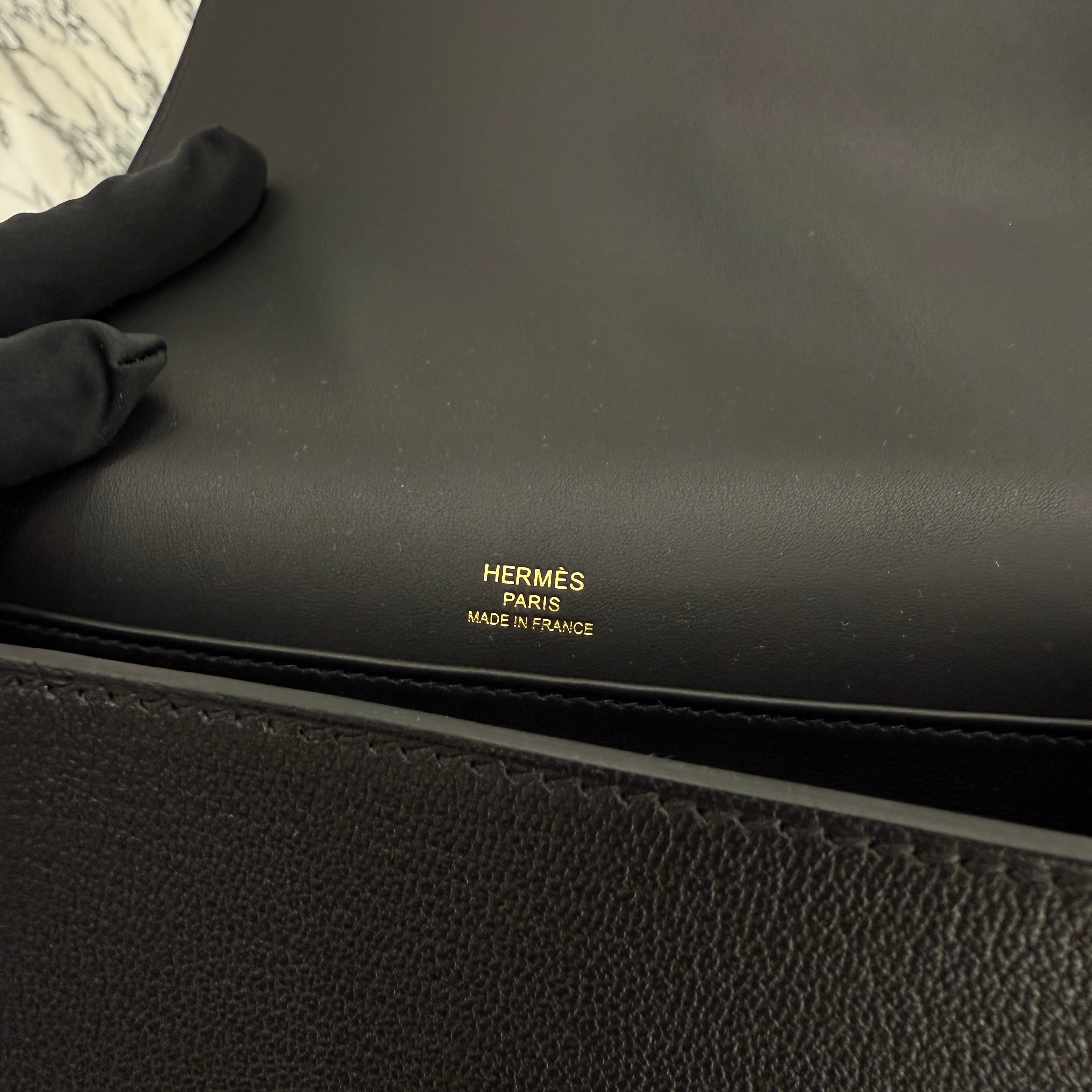 HERMES Geta Shoulder Bag "NOIR" W刻印 085052CCAD エルメス ゲタ ショルダーバッグ ”ノワール” W刻印