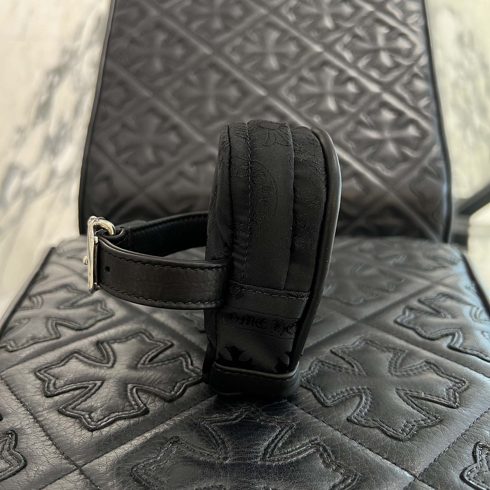 CHROME HEART Stencil Pattern Leather Wrist Bag クロムハーツ ステンシルパターン レザー リストバッグ