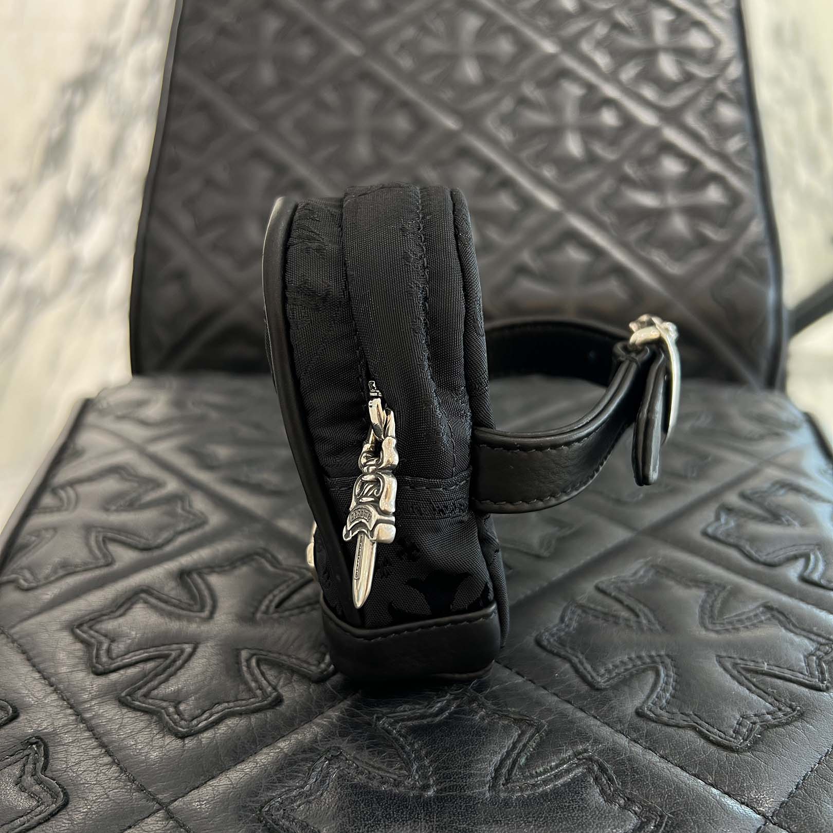 CHROME HEART Stencil Pattern Leather Wrist Bag クロムハーツ ステンシルパターン レザー リストバッグ