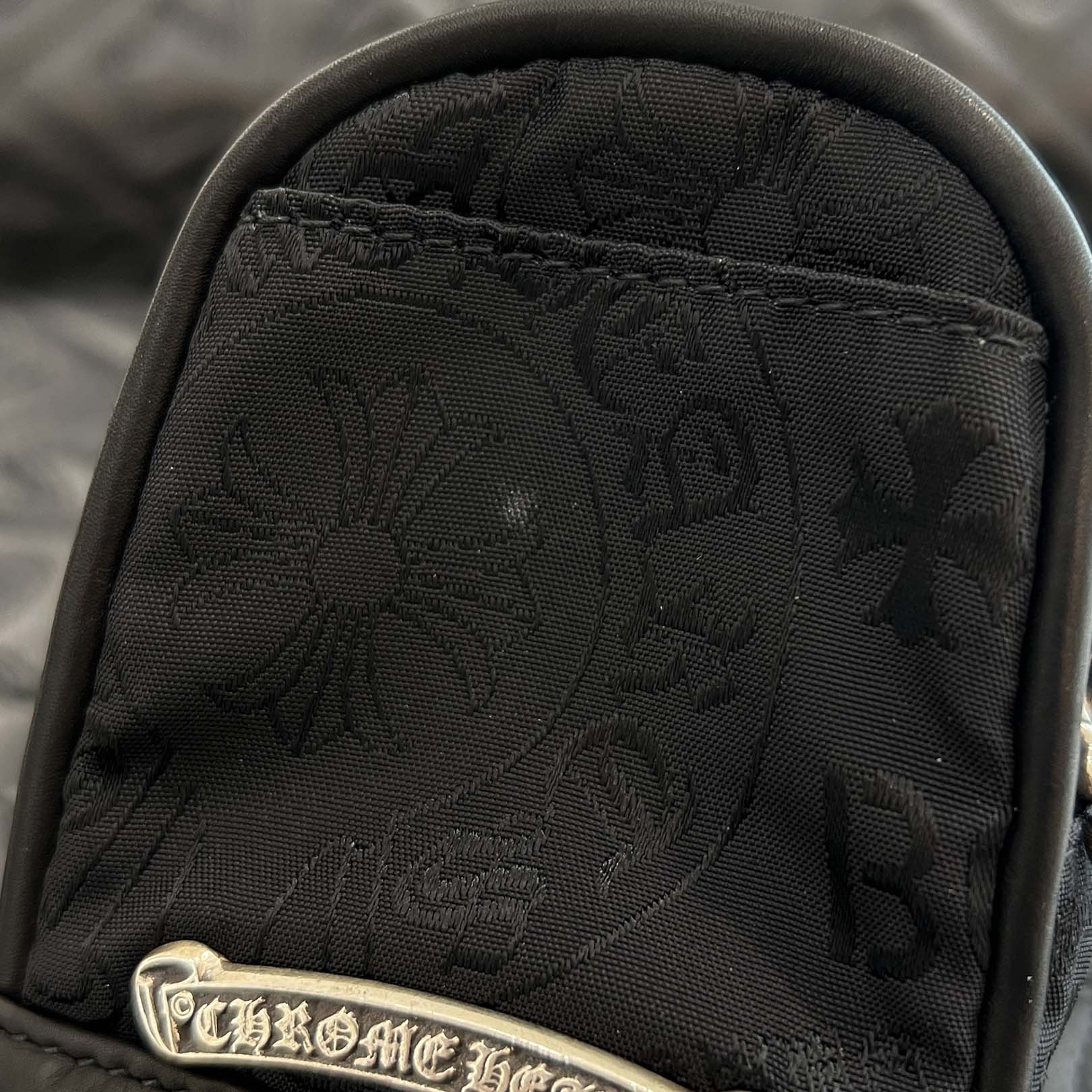 CHROME HEART Stencil Pattern Leather Wrist Bag クロムハーツ ステンシルパターン レザー リストバッグ