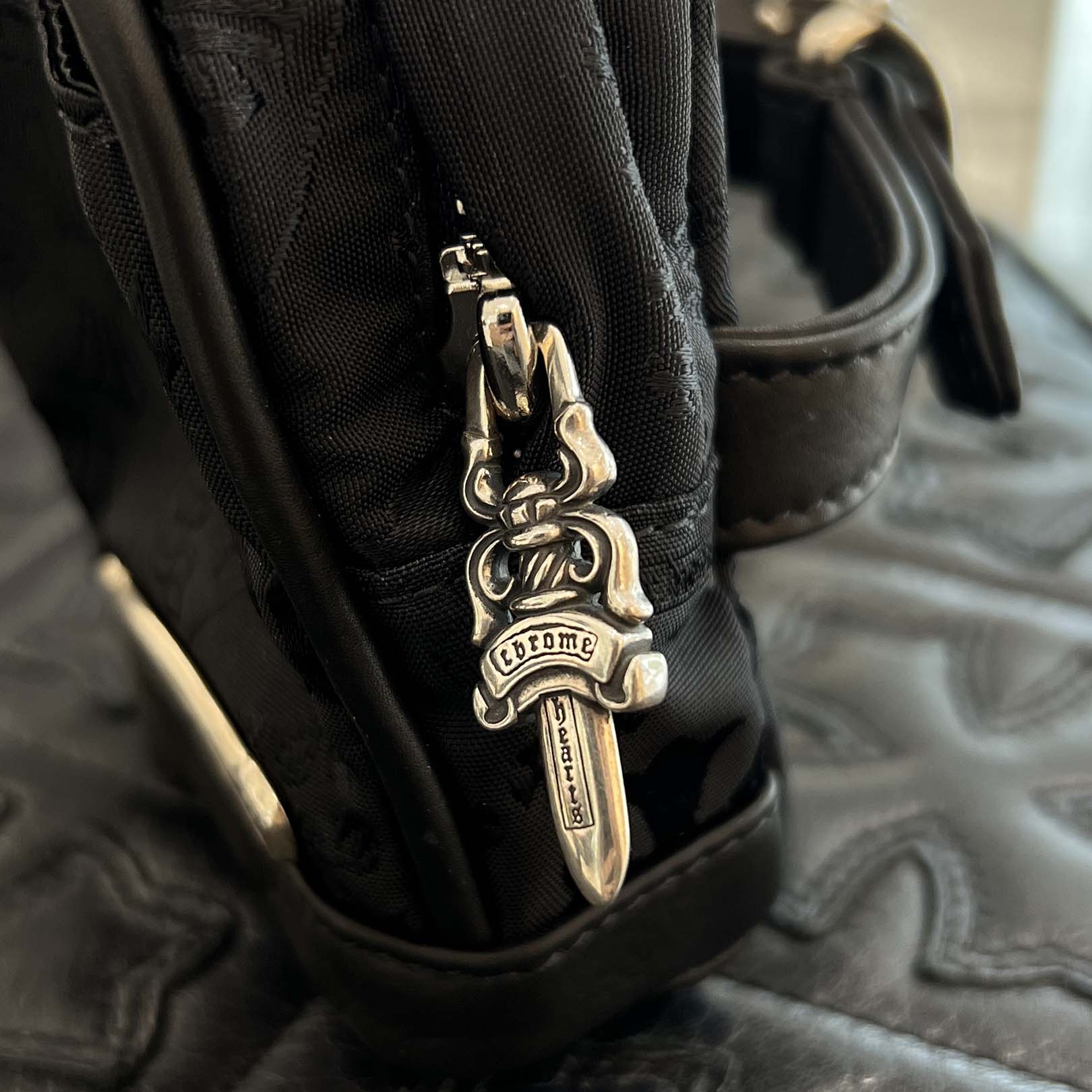 CHROME HEART Stencil Pattern Leather Wrist Bag クロムハーツ ステンシルパターン レザー リストバッグ