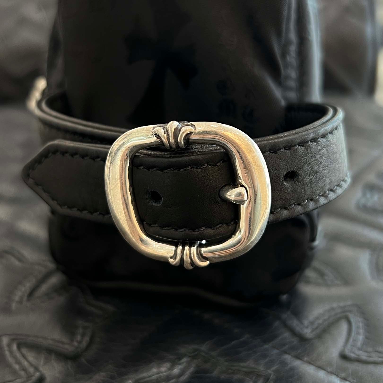 CHROME HEART Stencil Pattern Leather Wrist Bag クロムハーツ ステンシルパターン レザー リストバッグ