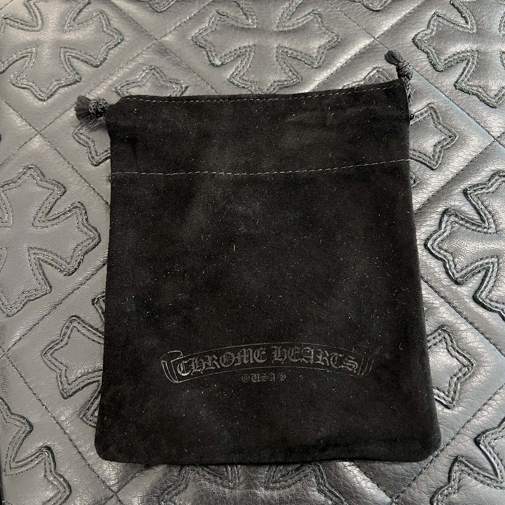 CHROME HEART Stencil Pattern Leather Wrist Bag クロムハーツ ステンシルパターン レザー リストバッグ