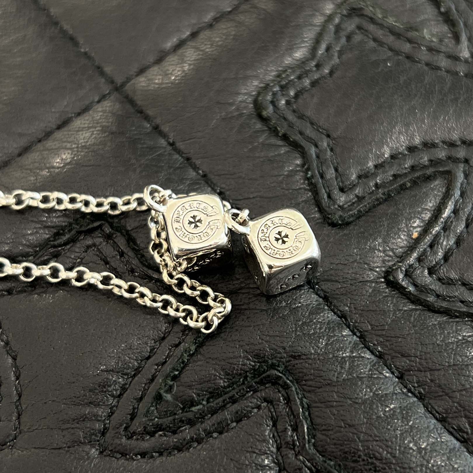 CHROME HEARTS CH Cross Double Dice Earrings クロムハーツ CHクロス