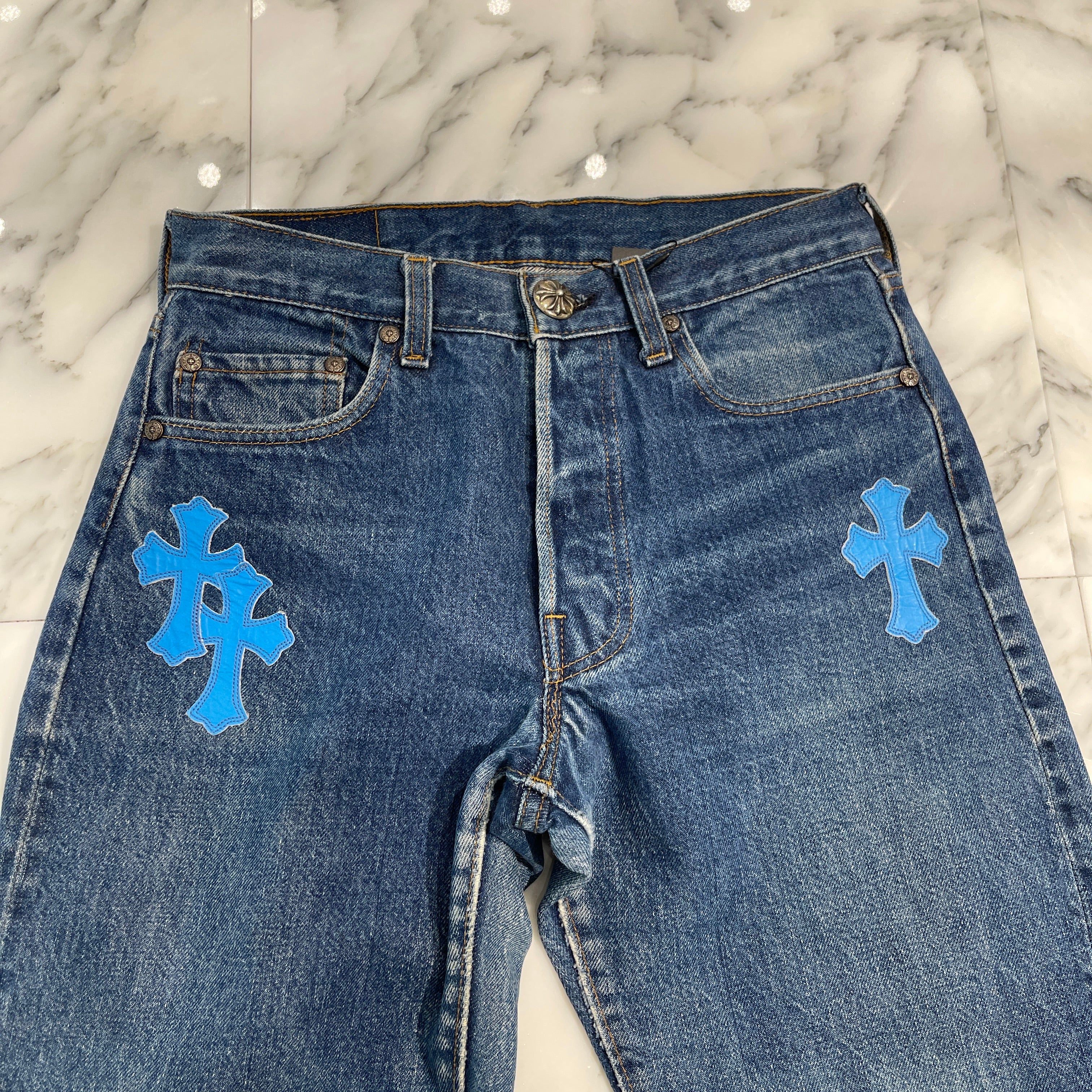 CHROME HEARTS × Levi's 501XX VNTG Cross Leather Patch Denim Pants Size 27 クロムハーツ×リーバイス 501XX ヴィンテージ クロス レザーパッチ デニムパンツ サイズ27