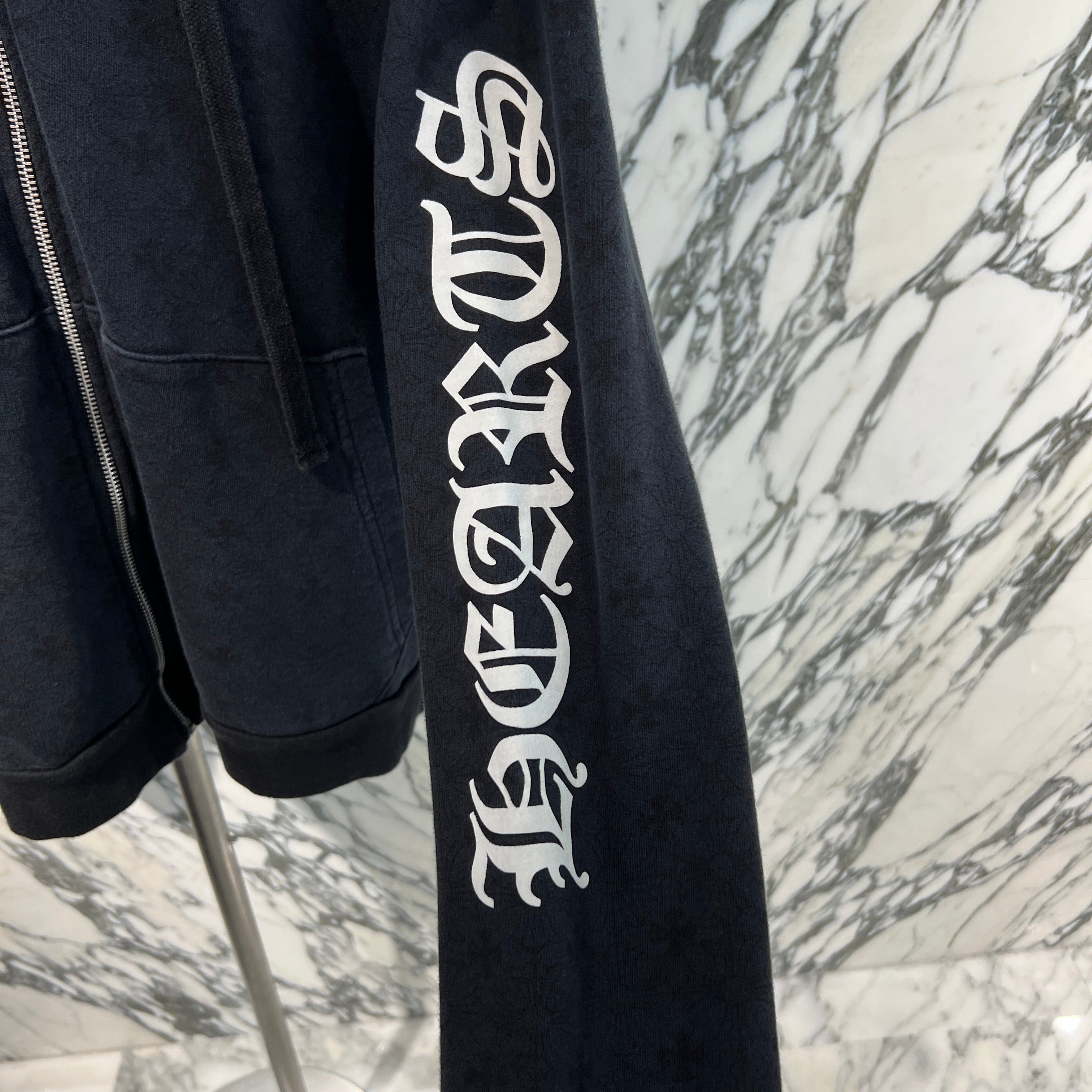 CHROME HEARTS Vertical Logo CH Plus Zip Up Hoodie Size XL クロムハーツ ヴァーティカルロゴ CHプラス総柄 ジップアップフーディ サイXL