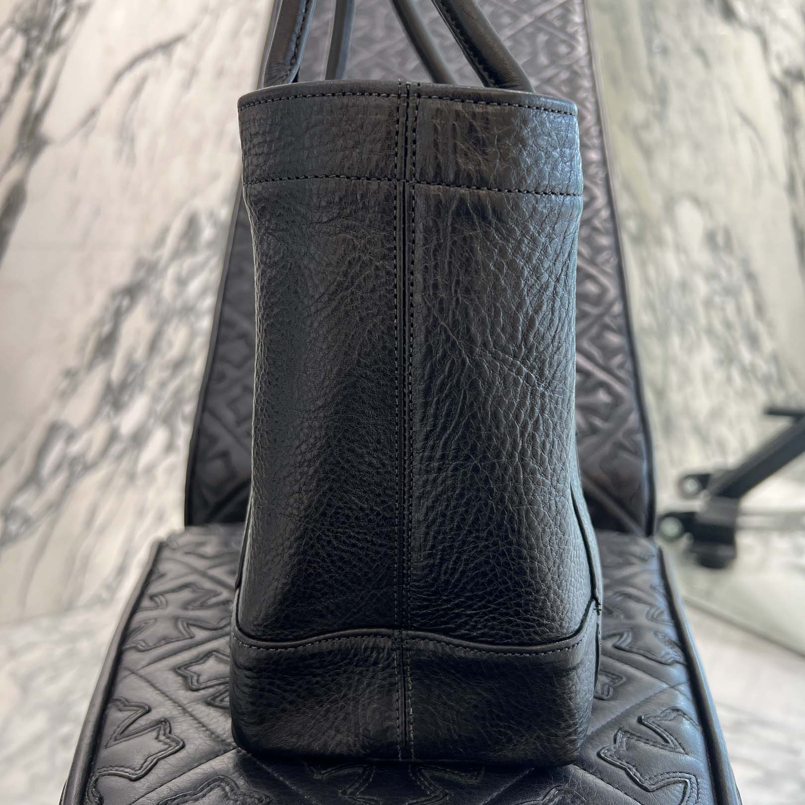 CHROME HEARTS 3 Cemetery Cross Leather Patch Tote Mini Bag クロムハーツ 3セメタリークロス レザーパッチ トート ミニ バッグ