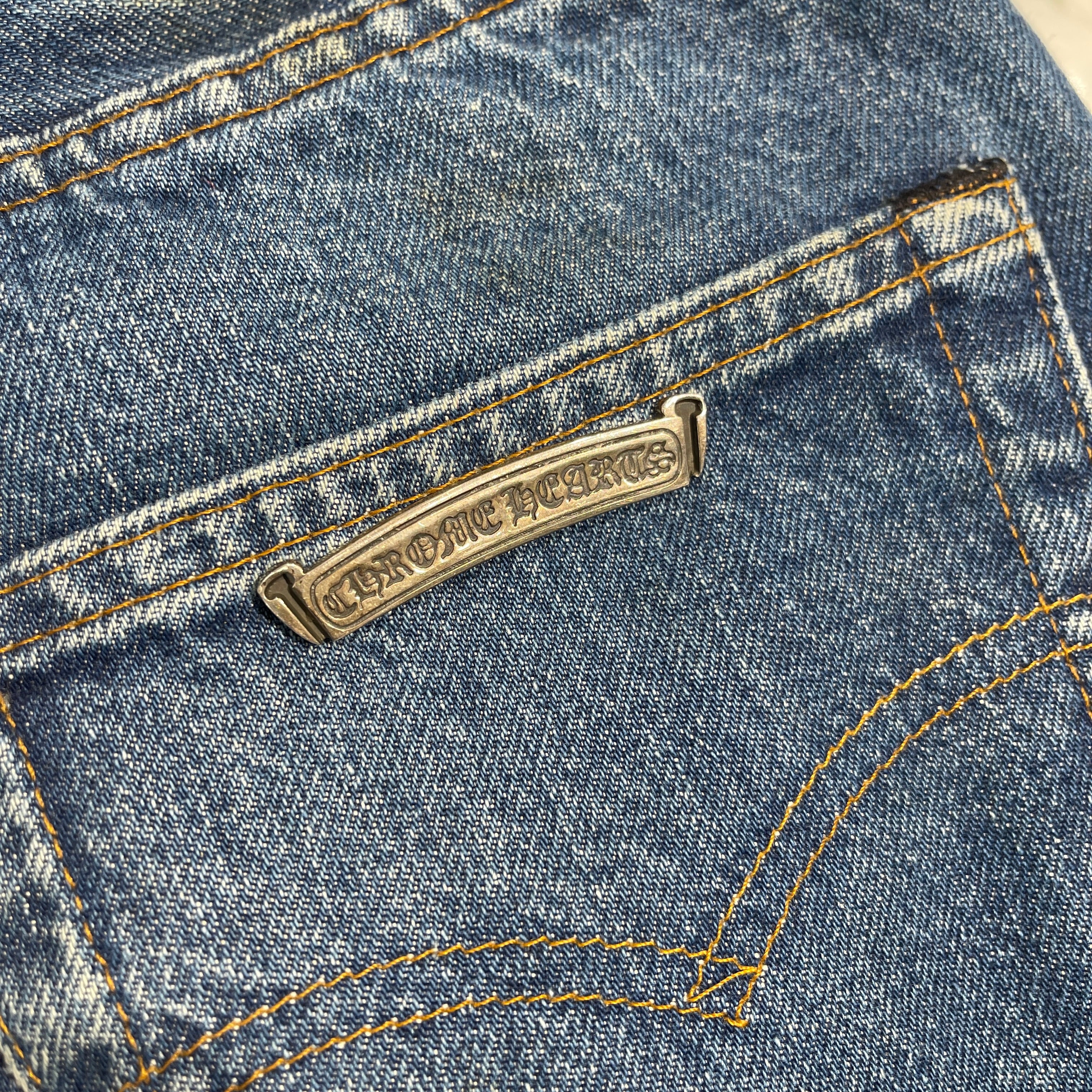 CHROME HEARTS × Levi's 501XX VNTG Cross Leather Patch Denim Pants Size 27 クロムハーツ×リーバイス 501XX ヴィンテージ クロス レザーパッチ デニムパンツ サイズ27