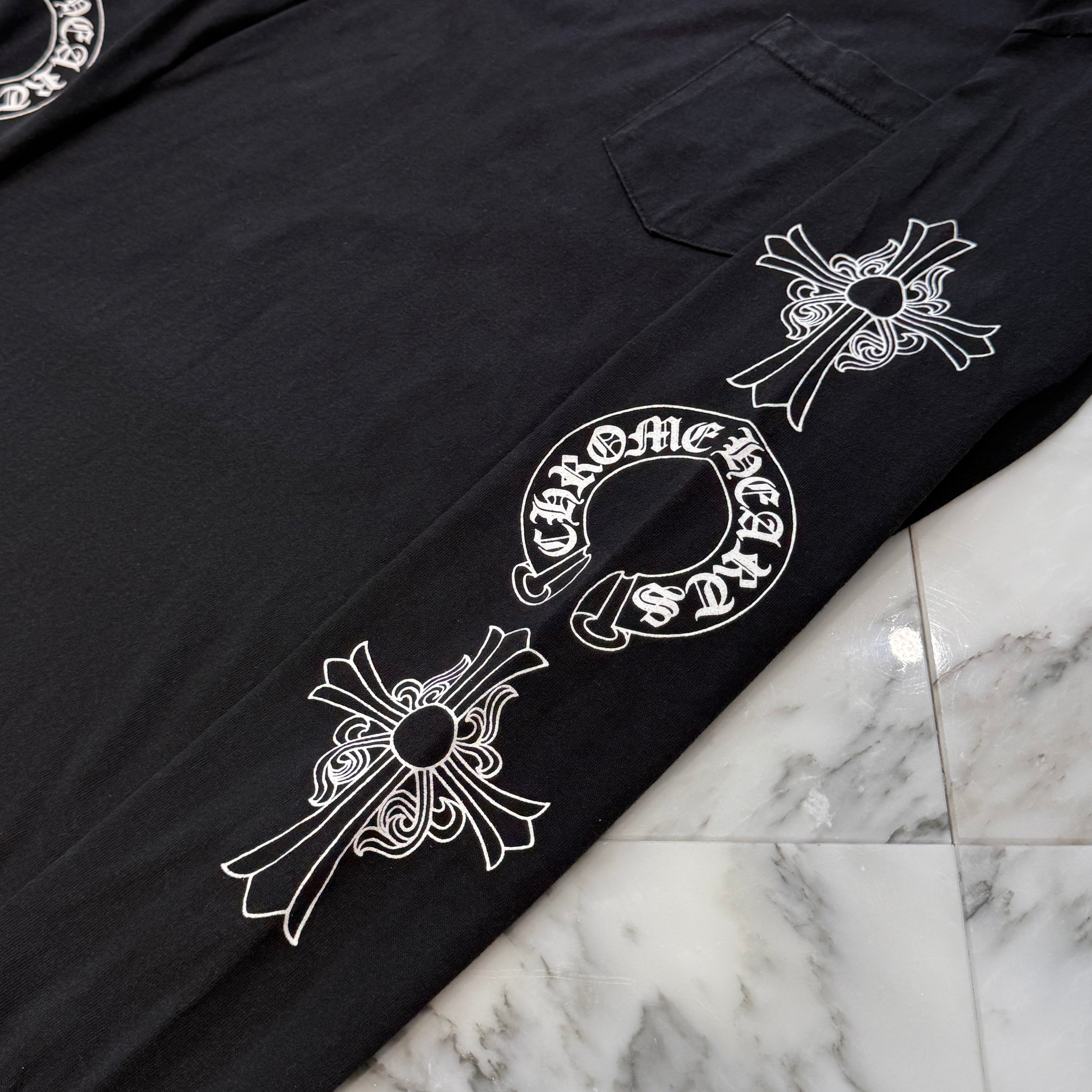 CHROME HEARTS Arm Multi Logo Long Sleeve Tee Size M クロムハーツ アームマルチロゴ ロングスリーブTシャツ サイズM