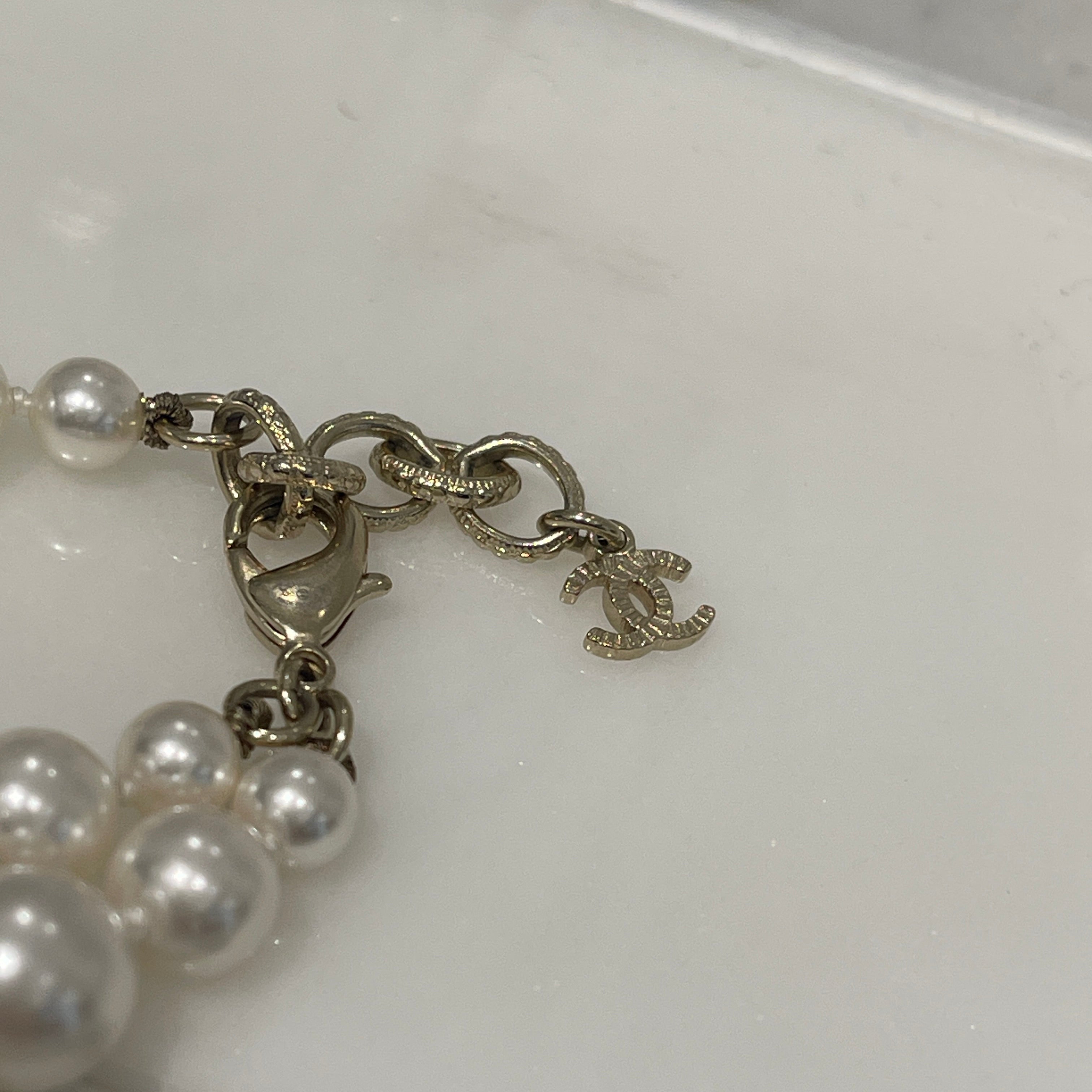 CHANEL CoCo Mark 2 Strand Long Pearl Necklace シャネル ココマーク 2連 ロングパールネックレス