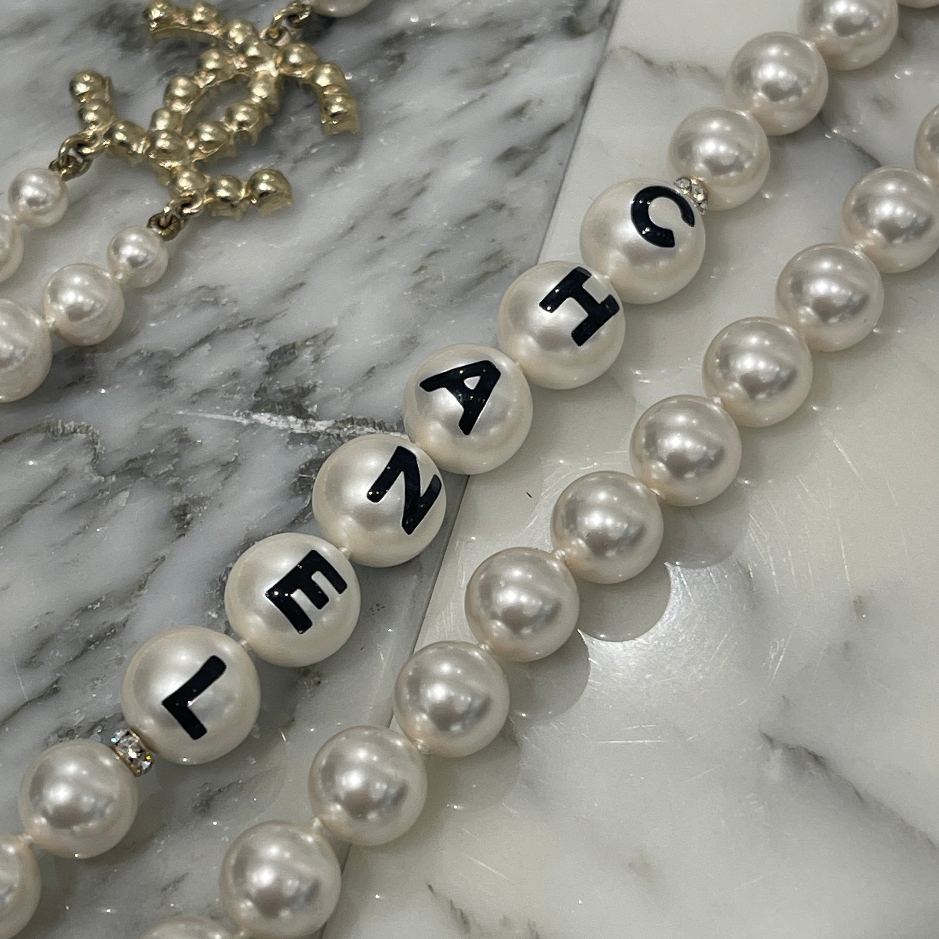 CHANEL CoCo Mark 2 Strand Long Pearl Necklace シャネル ココマーク 2連 ロングパールネックレス