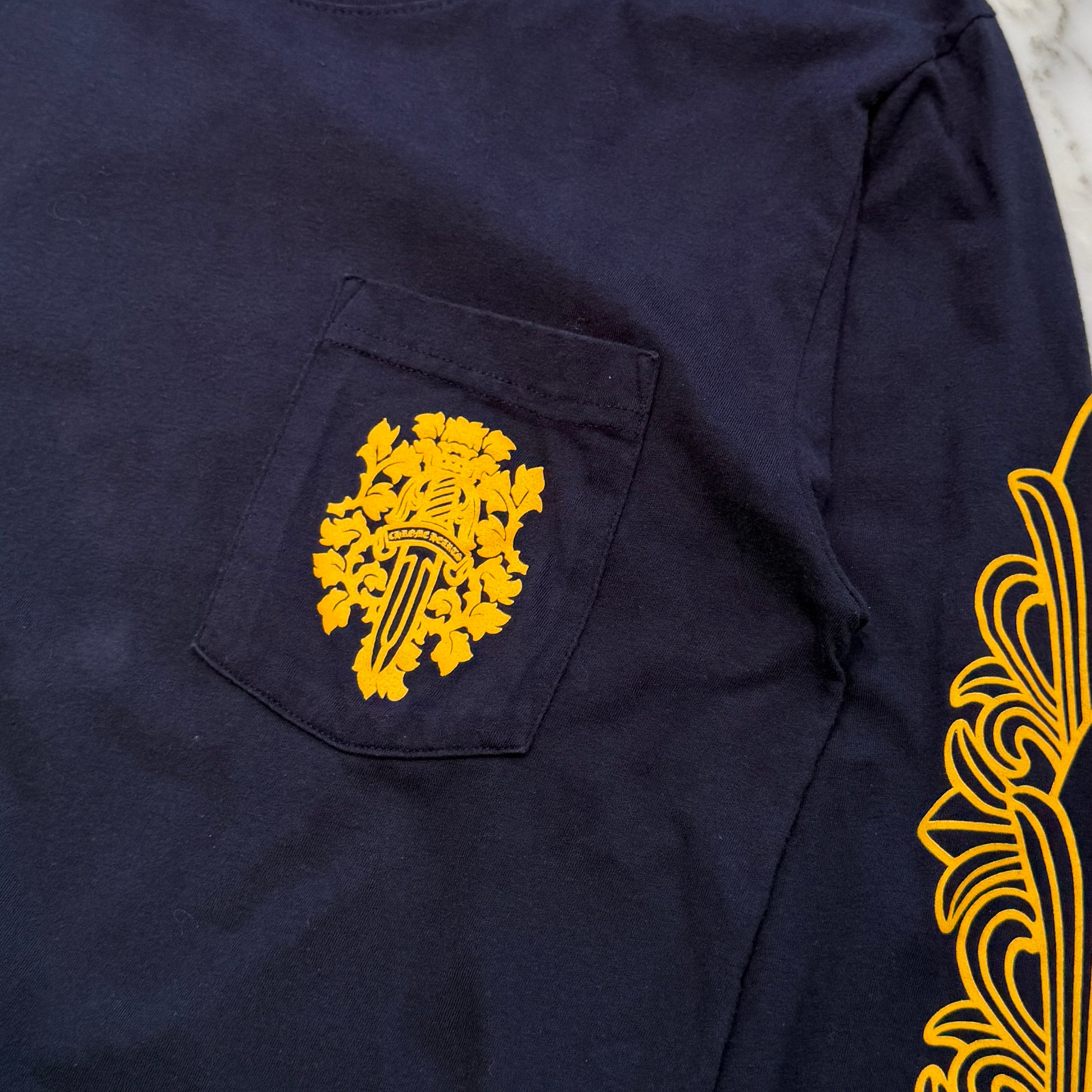 CHROME HEARTS Floral Cross Vine Dagger Long Sleeve Tee Size M クロムハーツ フローラルクロス ヴァインダガー ロングスリーブTシャツ サイズM