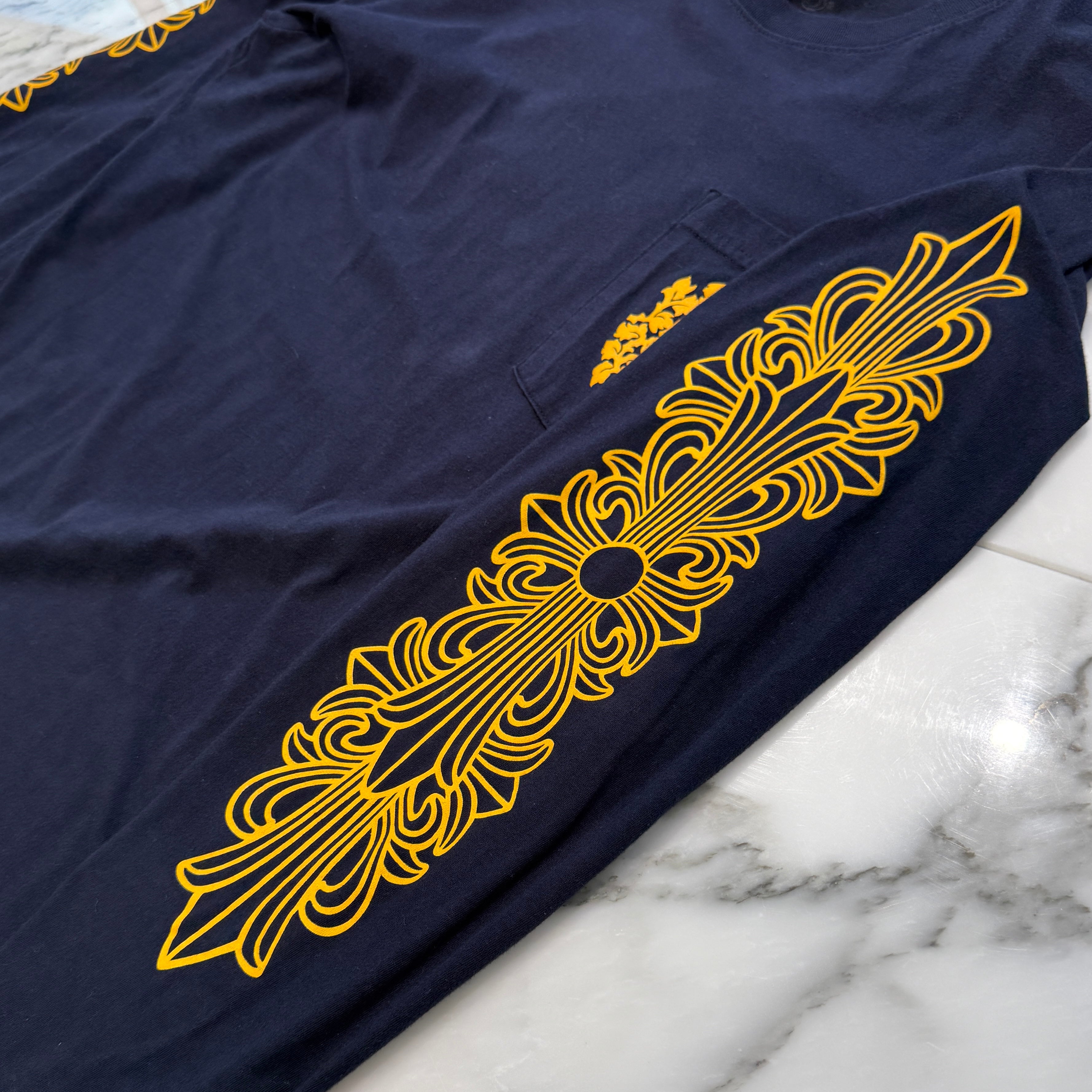 CHROME HEARTS Floral Cross Vine Dagger Long Sleeve Tee Size M クロムハーツ フローラルクロス ヴァインダガー ロングスリーブTシャツ サイズM