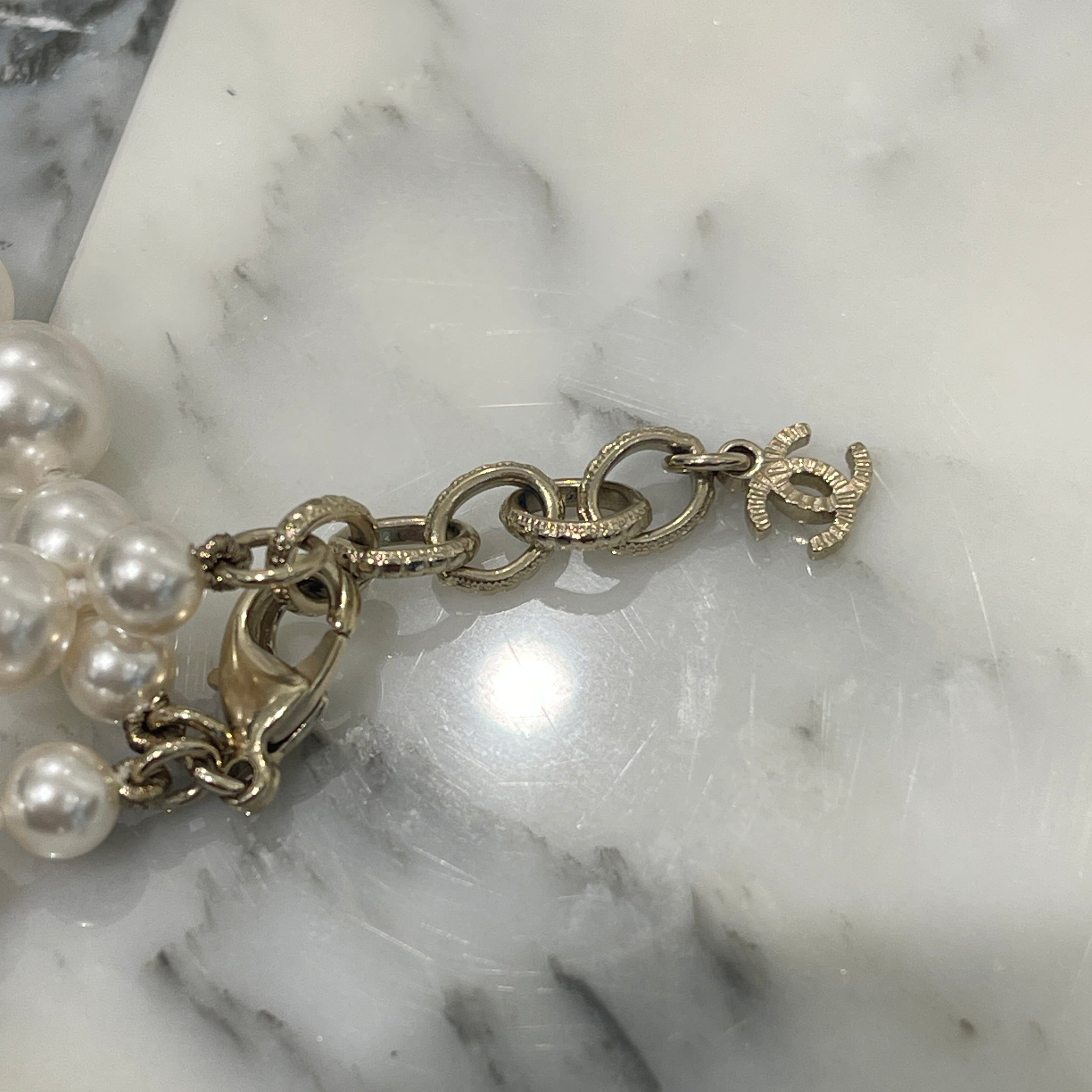 CHANEL CoCo Mark 2 Strand Long Pearl Necklace シャネル ココマーク 2連 ロングパールネックレス