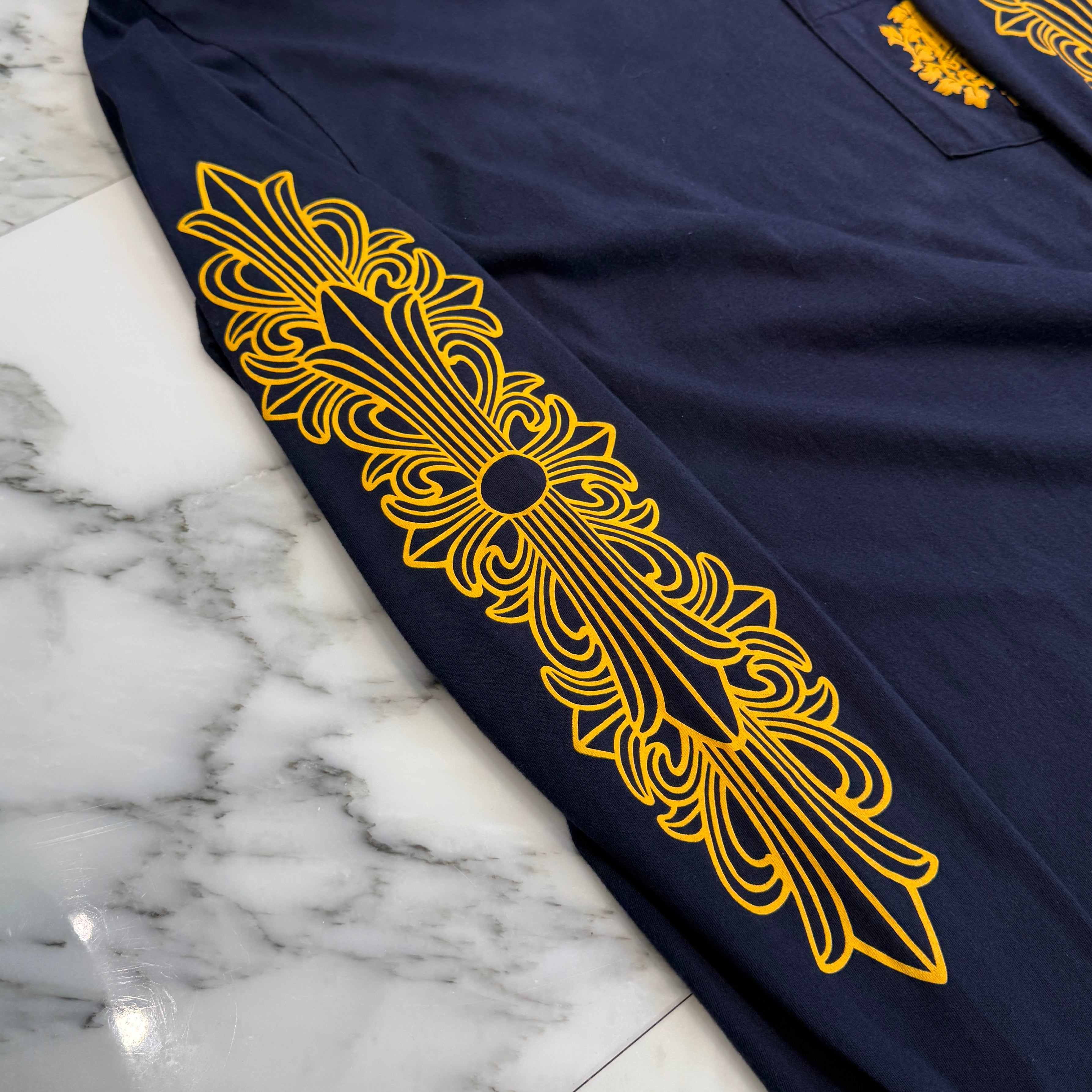 CHROME HEARTS Floral Cross Vine Dagger Long Sleeve Tee Size M クロムハーツ フローラルクロス ヴァインダガー ロングスリーブTシャツ サイズM