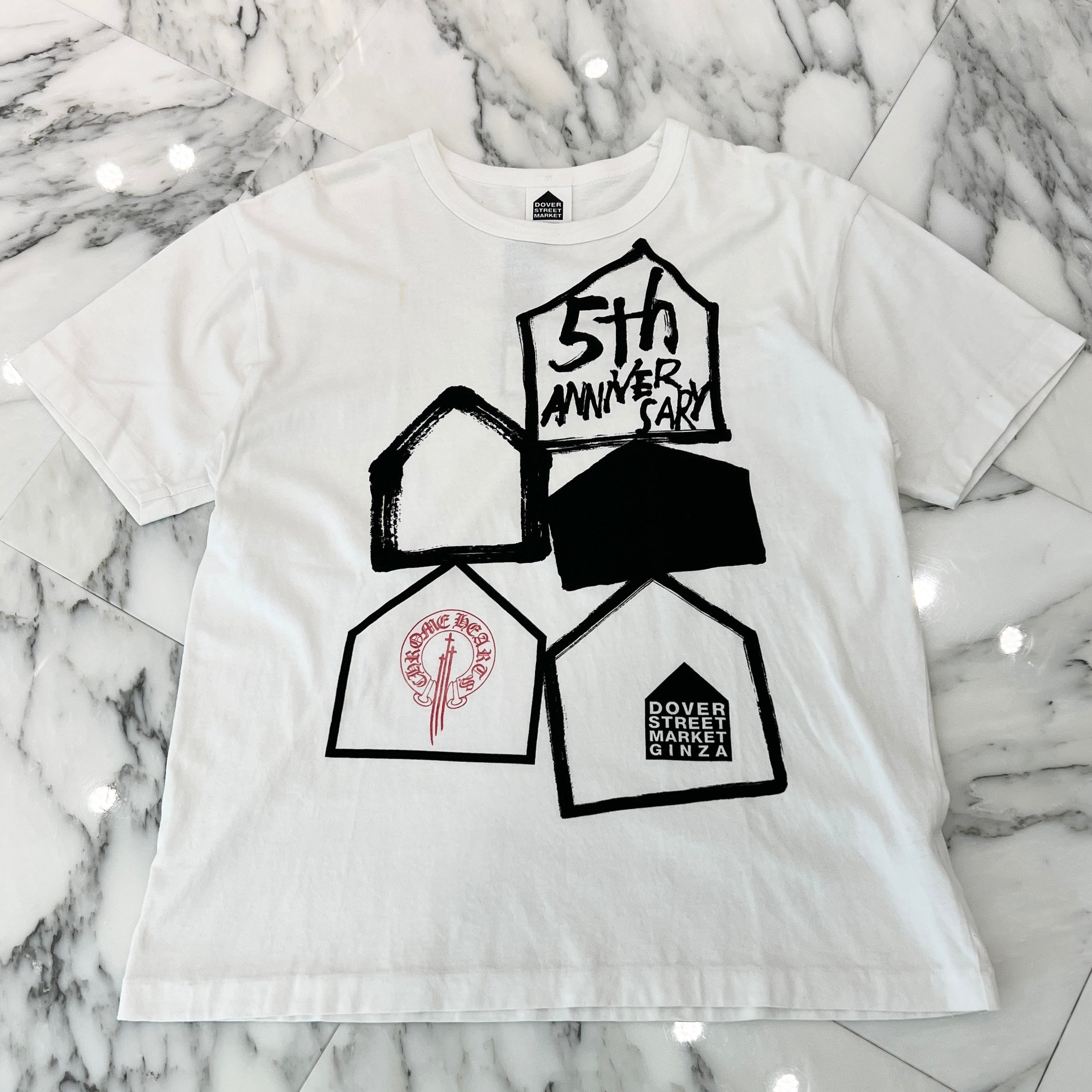 CHROME HEARTS × Dover Street Market GINZA 5th Anniversary RS3 Cross Horseshoe Tee Size XL クロムハーツ × ドーバーストリート マーケット銀座５周年アニバーサリー RSクロス ホースシュー Tシャツ サイズXL