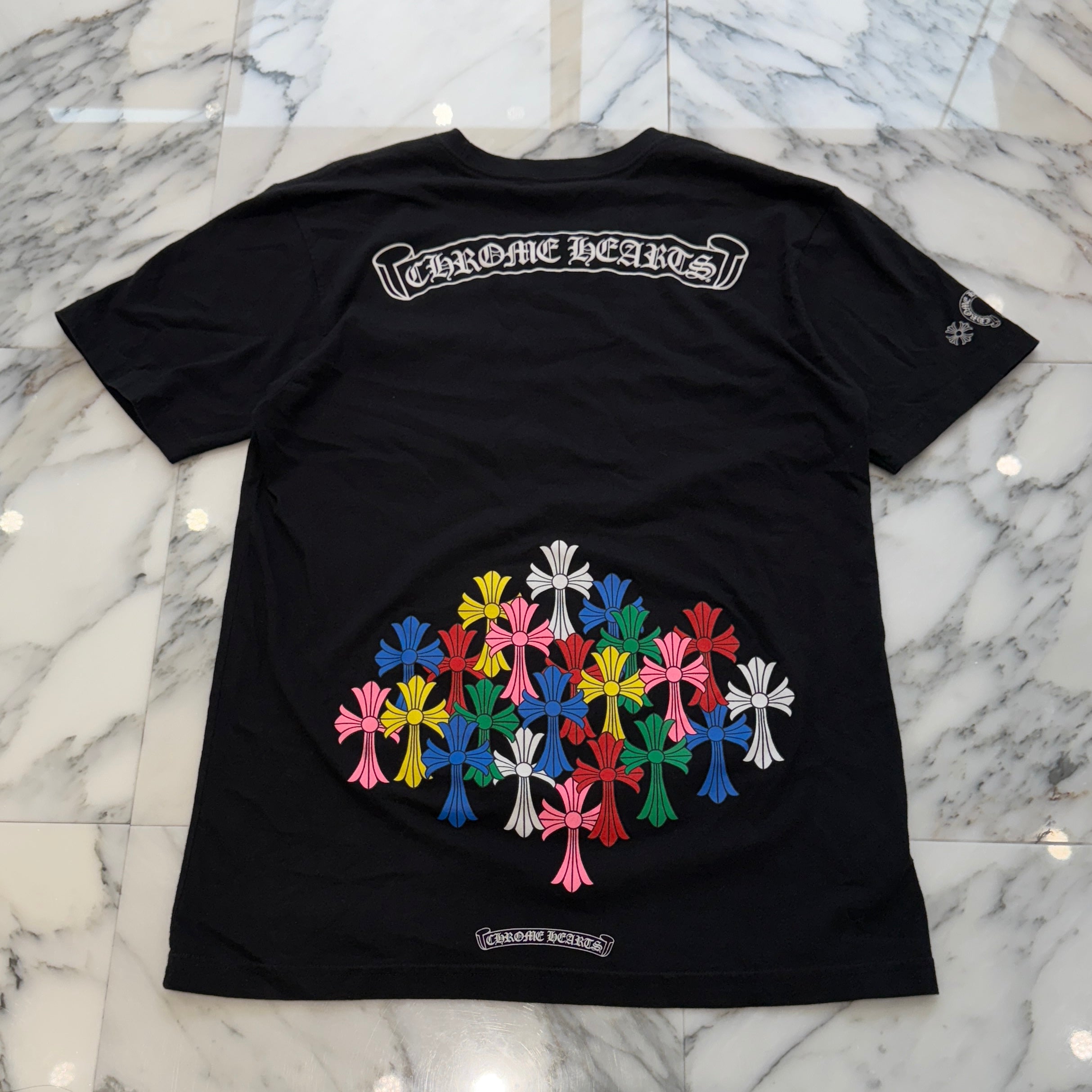 CHROME HEARTS MLTCOL CEM CRS Tee Size L クロムハーツ マルチカラー セメタリークロス Tシャツ サイズL