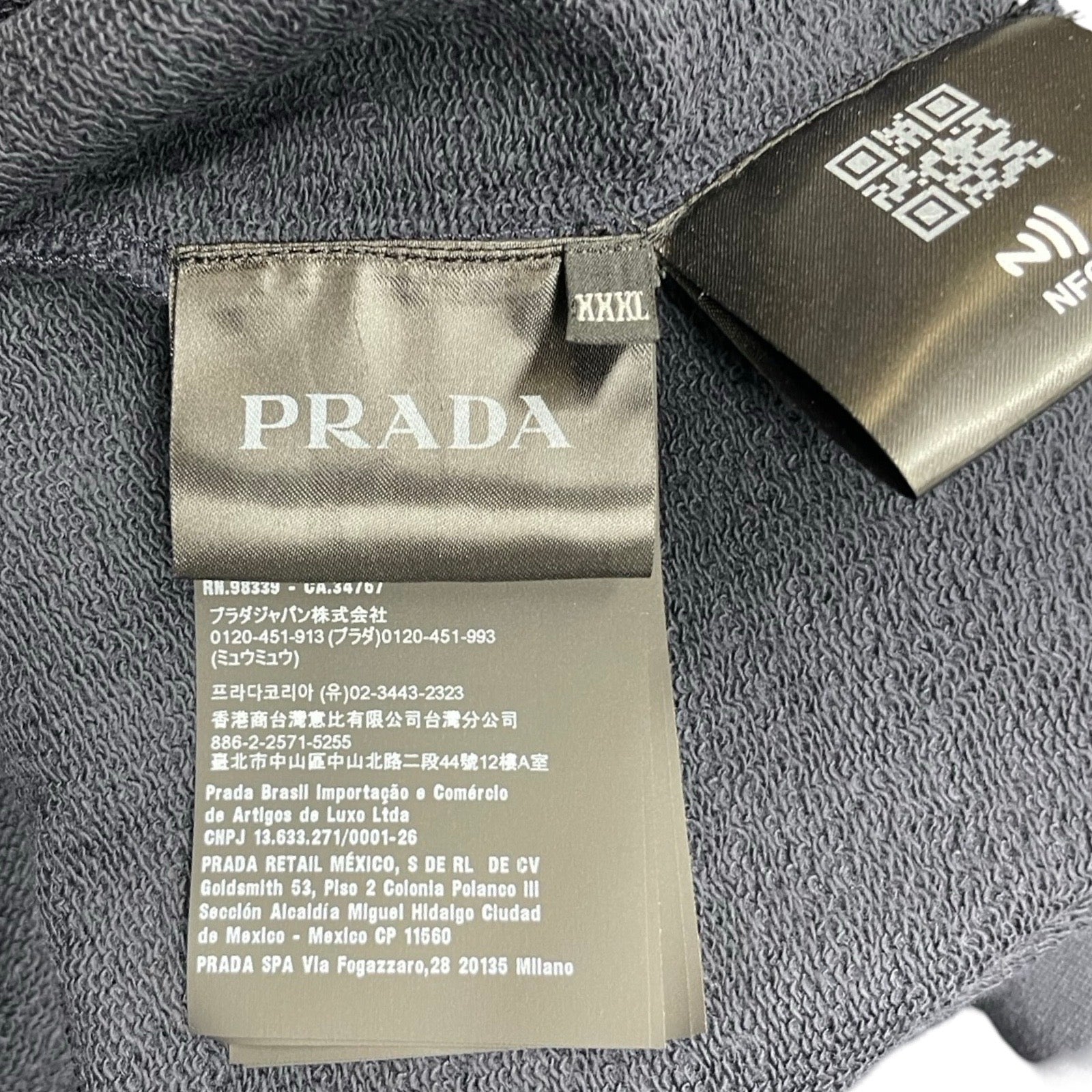 PRADA 2024AW Triangle Logo Sweatshirts UJL21A R232 1U77 Size XXXL