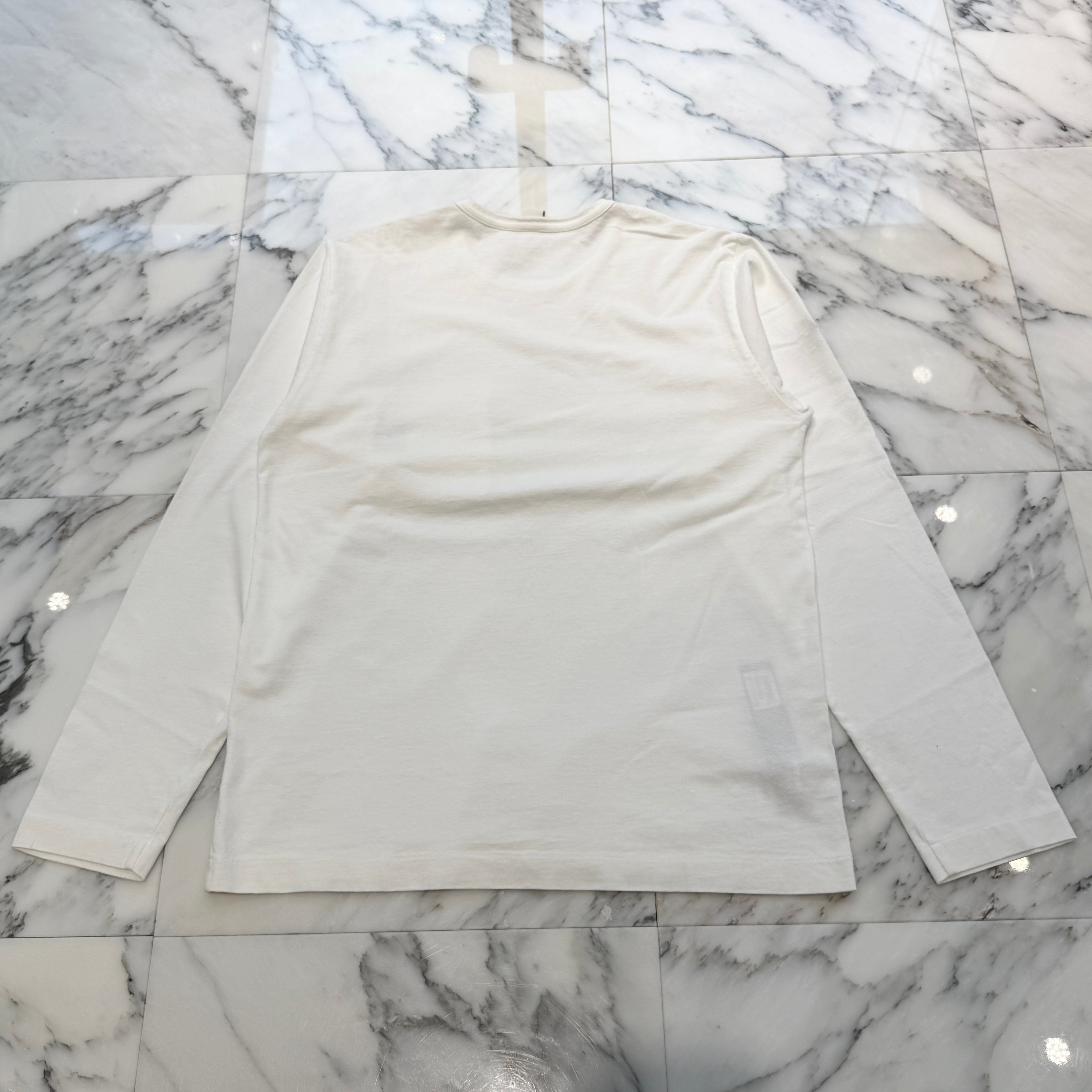 CHROME HEARTS Y NOT Vertical Logo Cross Embroidery Long Sleeve Tee Size M クロムハーツ ワイノット バーティカルロゴ クロス刺繍 ロングスリーブTシャツ サイズM