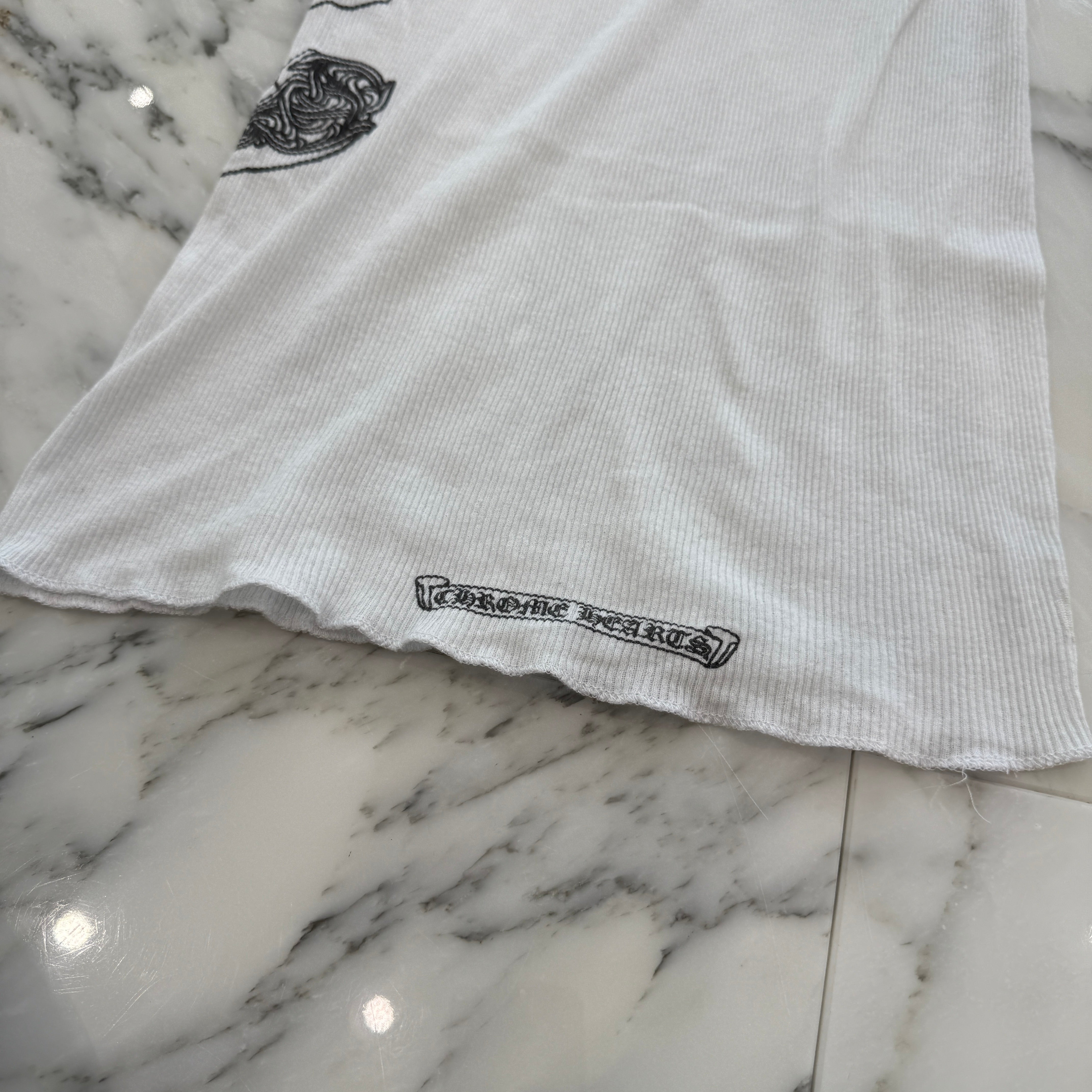 CHROME HEARTS LOVE YOU リブタンクトップ　サイズL CHROME HEARTS Viny Heart 