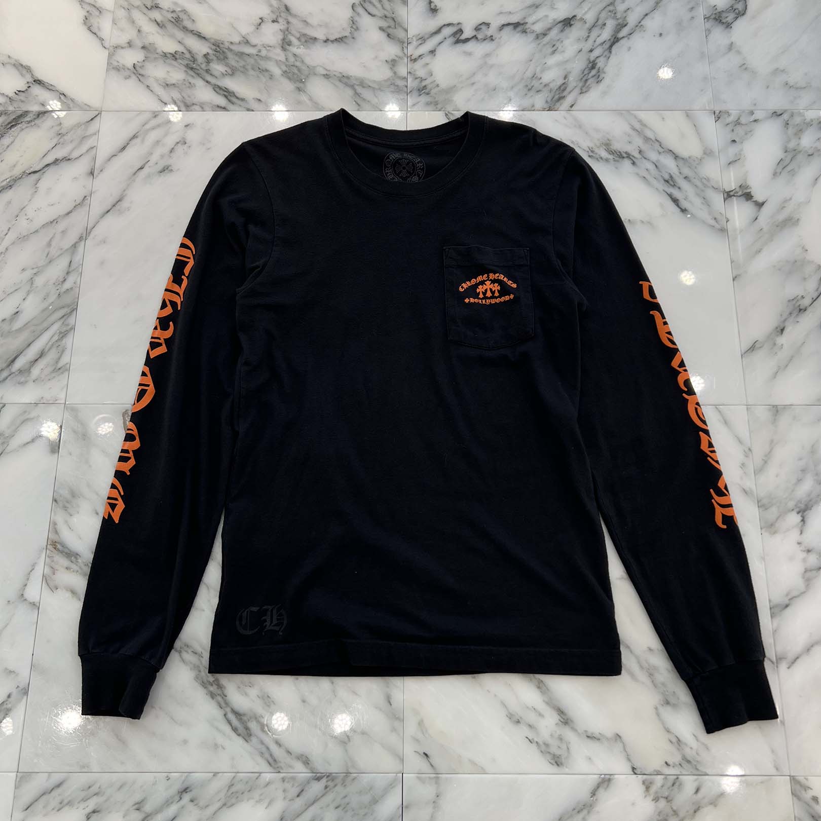 CHROME HEARTS King Taco 3 Cemetery Cross Print Long Sleeve Tee Size S クロムハーツ キングタコ 3 セメタリークロス プリント ロングスリーブ Tシャツ サイズS