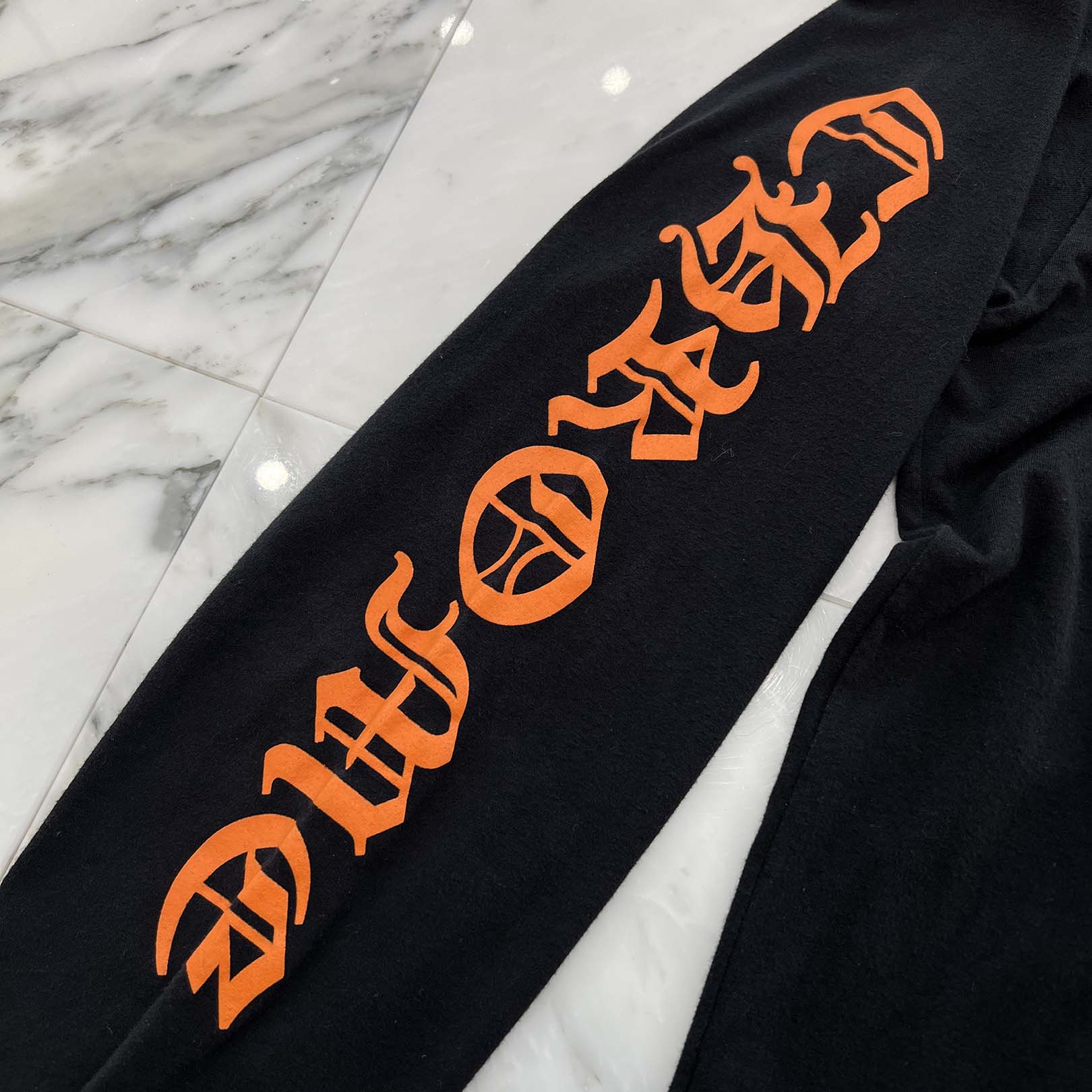 CHROME HEARTS King Taco 3 Cemetery Cross Print Long Sleeve Tee Size S クロムハーツ キングタコ 3 セメタリークロス プリント ロングスリーブ Tシャツ サイズS