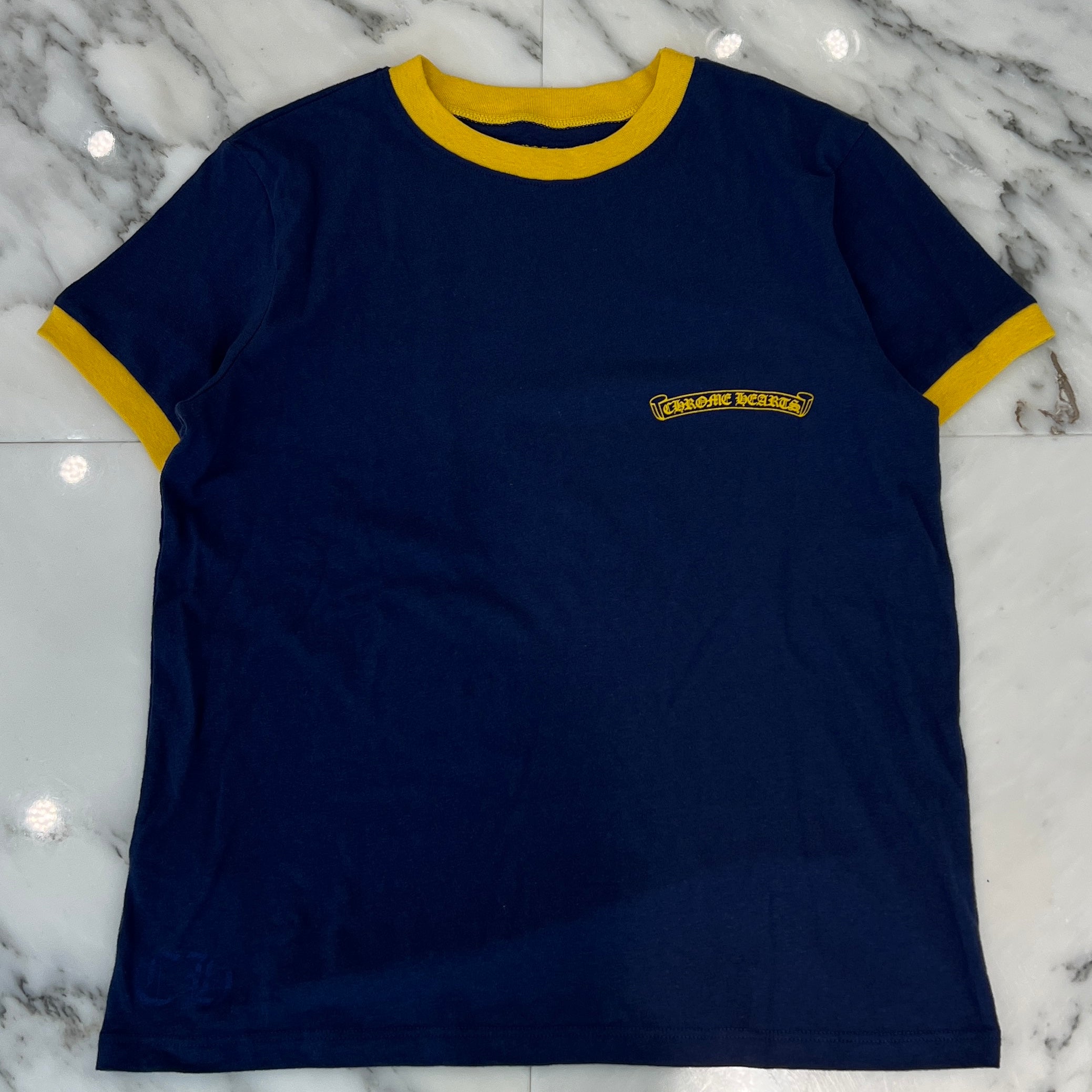 CHROME HEARTS Back Horseshoe Print Ladies Ringer Tee Size XS クロムハーツ バックホースシュープリント レディース リンガーTシャツ サイズXS