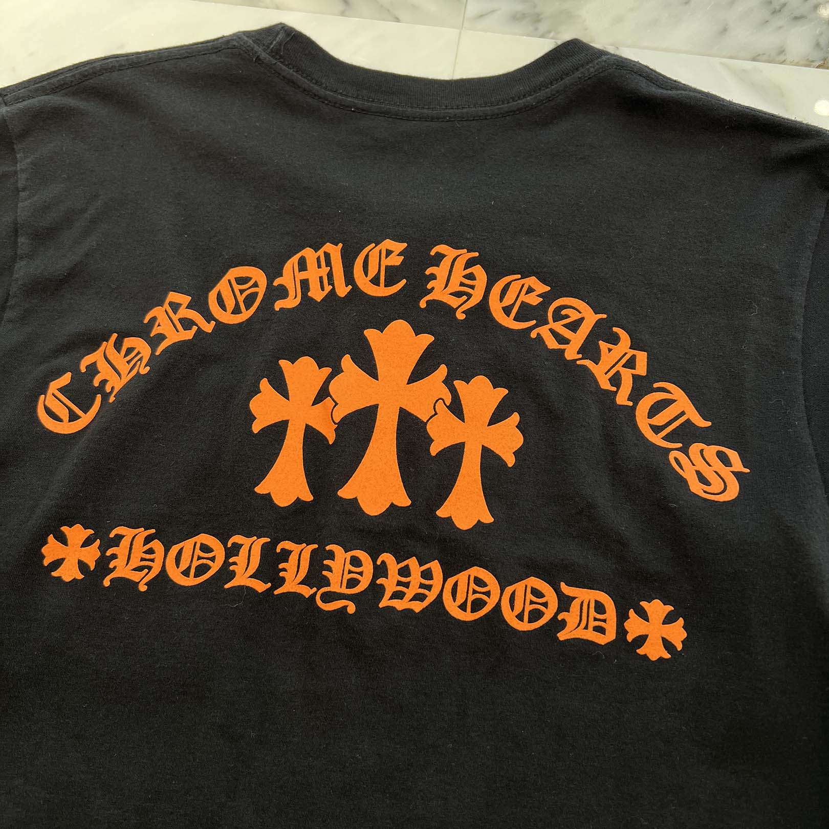 CHROME HEARTS King Taco 3 Cemetery Cross Print Long Sleeve Tee Size S クロムハーツ キングタコ 3 セメタリークロス プリント ロングスリーブ Tシャツ サイズS