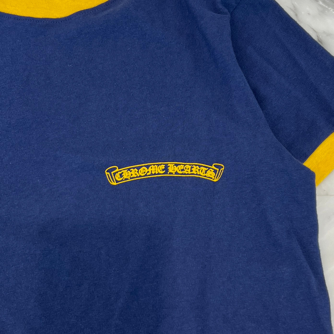 CHROME HEARTS Back Horseshoe Print Ladies Ringer Tee Size XS クロムハーツ バックホースシュープリント レディース リンガーTシャツ サイズXS