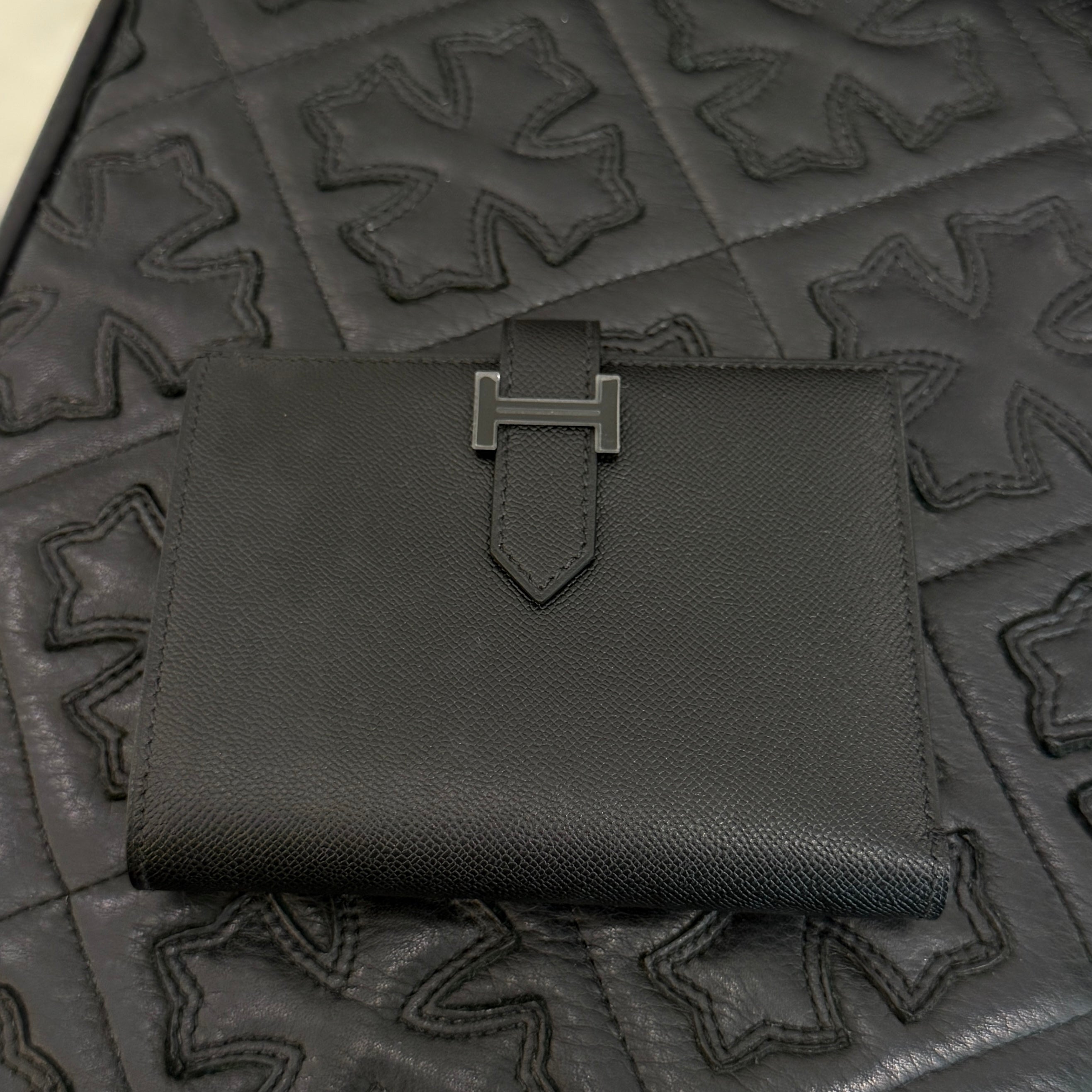 HERMES Bearn Compact Wallet "MONOCHROME" K刻印 エルメス ベアン コンパクト ウォレット "モノクローム" K刻印