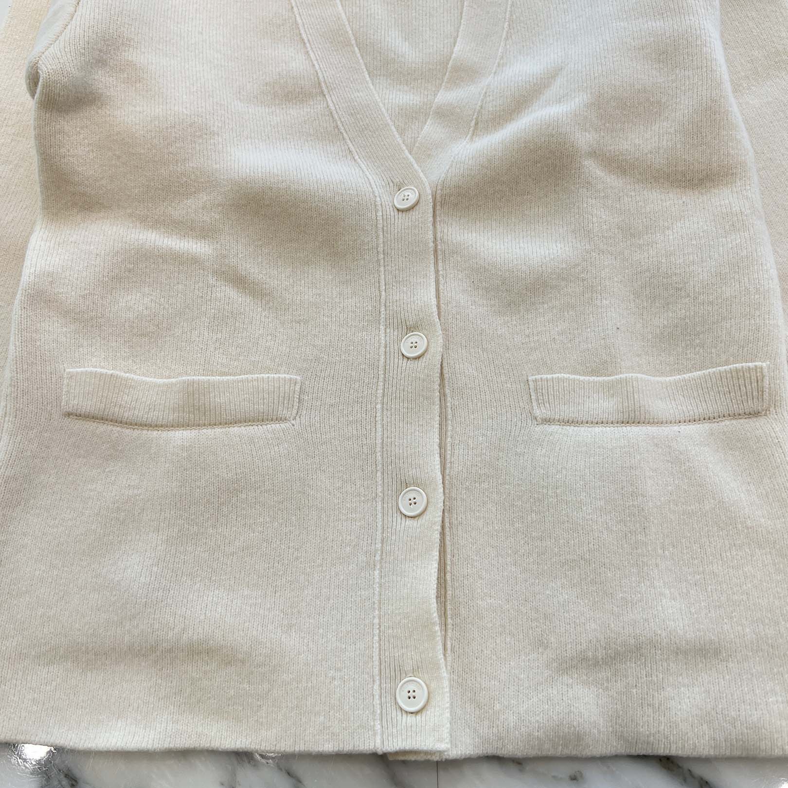 BALENCIAGA 2023AW Logo Patch Wool Knit Cardigan 771671 T1675 Size 1 バレンシアガ ロゴパッチ ウール ニットカーディガン サイズ1