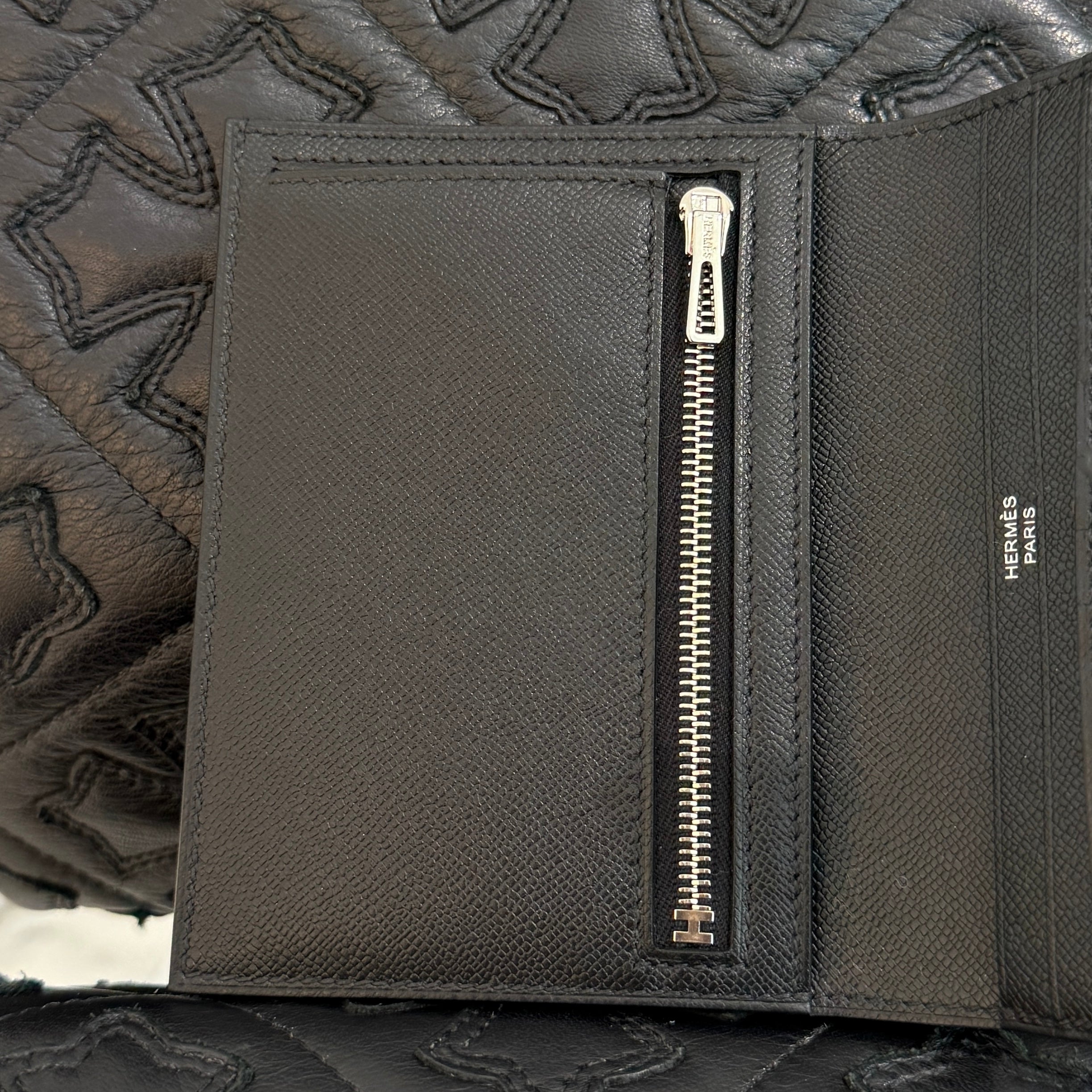 HERMES Bearn Compact Wallet "MONOCHROME" K刻印 エルメス ベアン コンパクト ウォレット "モノクローム" K刻印