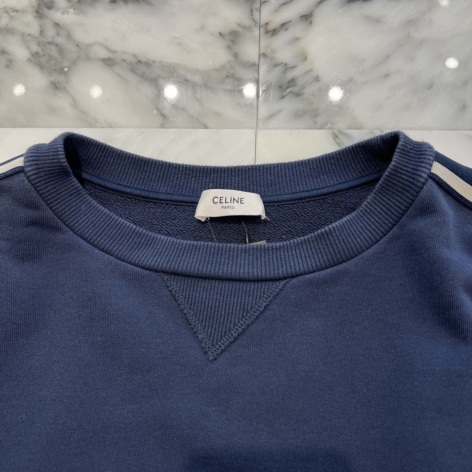 CELINE 2024AW Logo Embroidery Loose Sweatshirt 2Y06H670Q.CAS2 Size XXL セリーヌ ロゴ刺繍 ルーズ スウェットシャツ サイズXXL