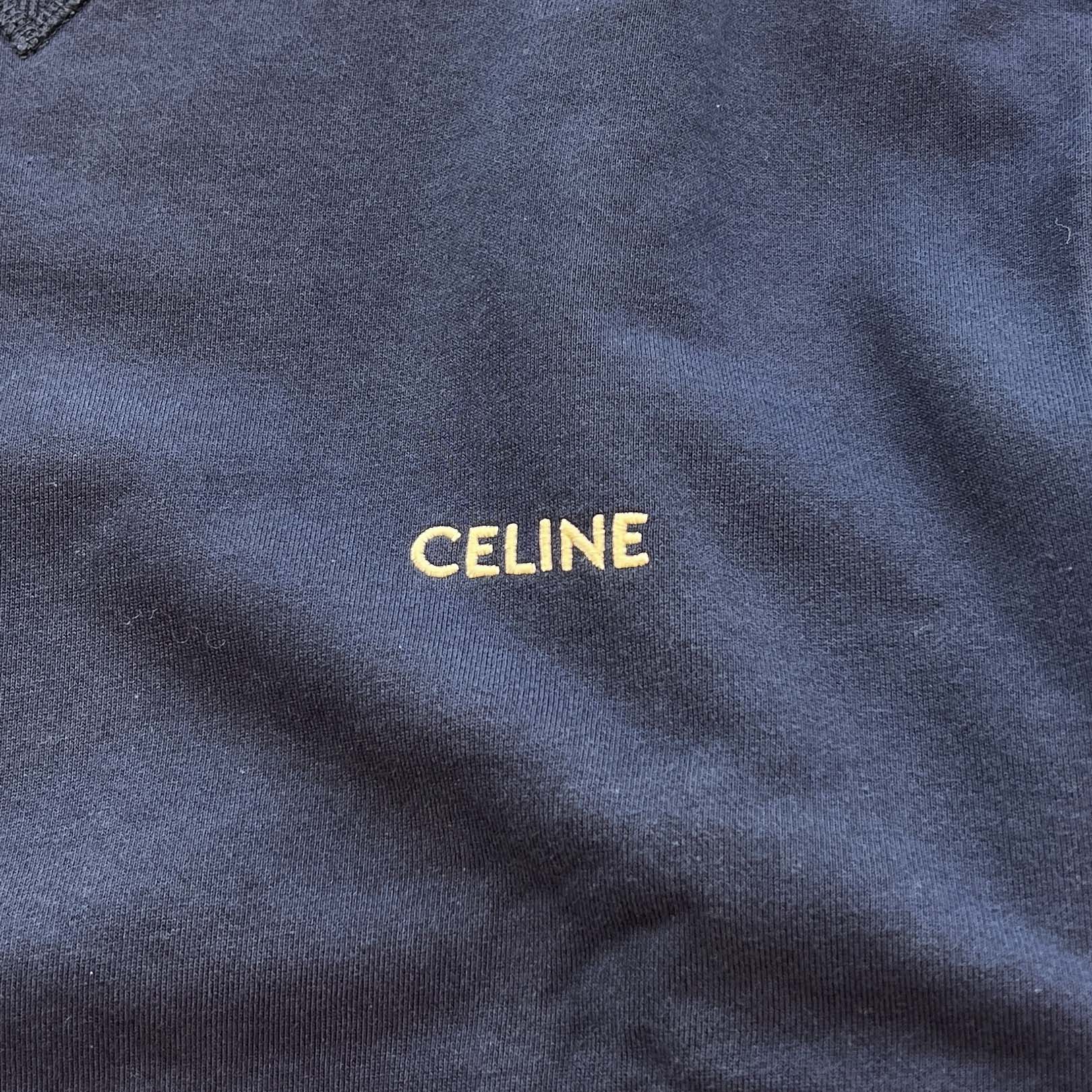 CELINE 2024AW Logo Embroidery Loose Sweatshirt 2Y06H670Q.CAS2 Size XXL セリーヌ ロゴ刺繍 ルーズ スウェットシャツ サイズXXL