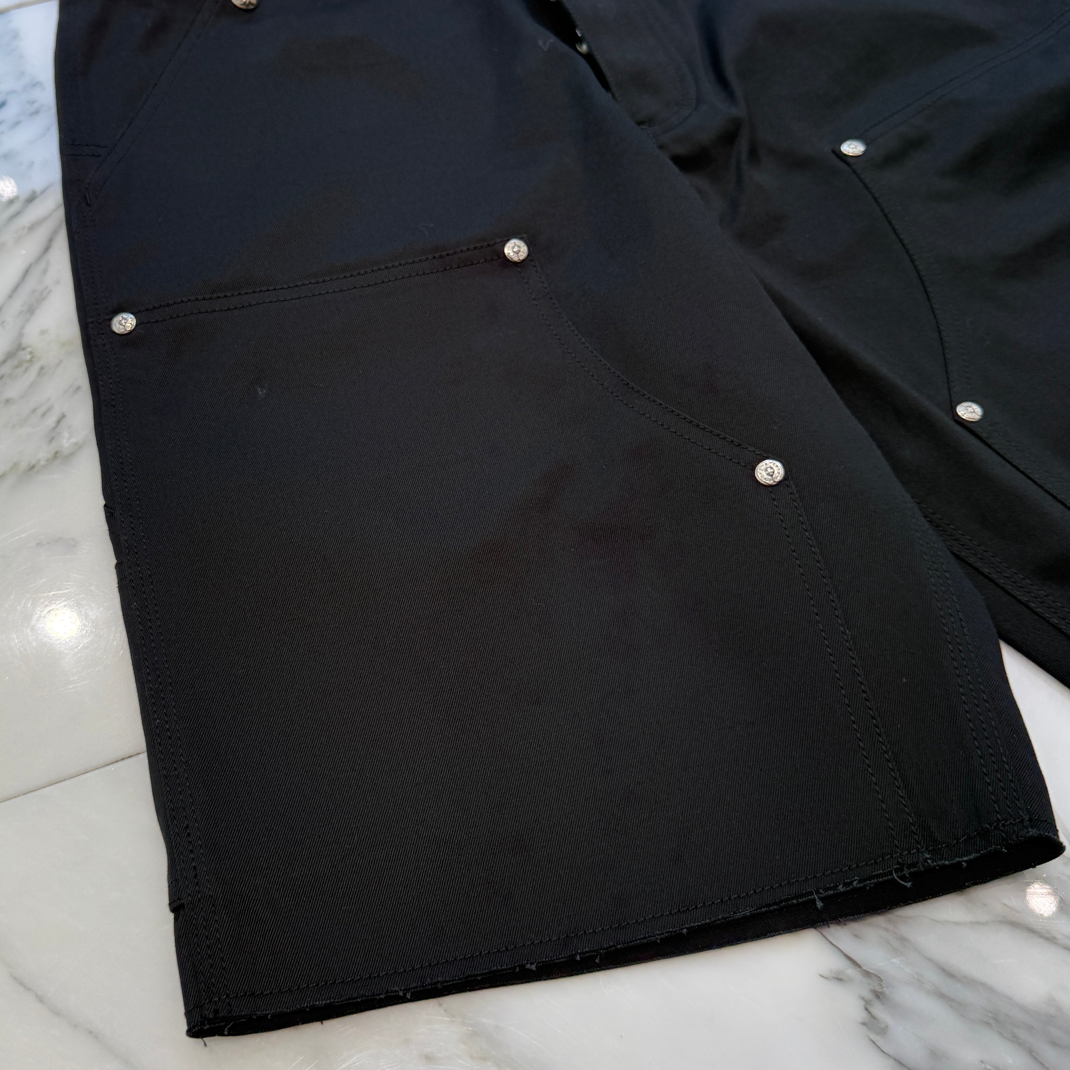 CHROME HEARTS Carpenter Cross Ball Button Denim Shorts Size 32 クロムハーツ カーペンター クロスボールボタン デニムショーツ サイズ32