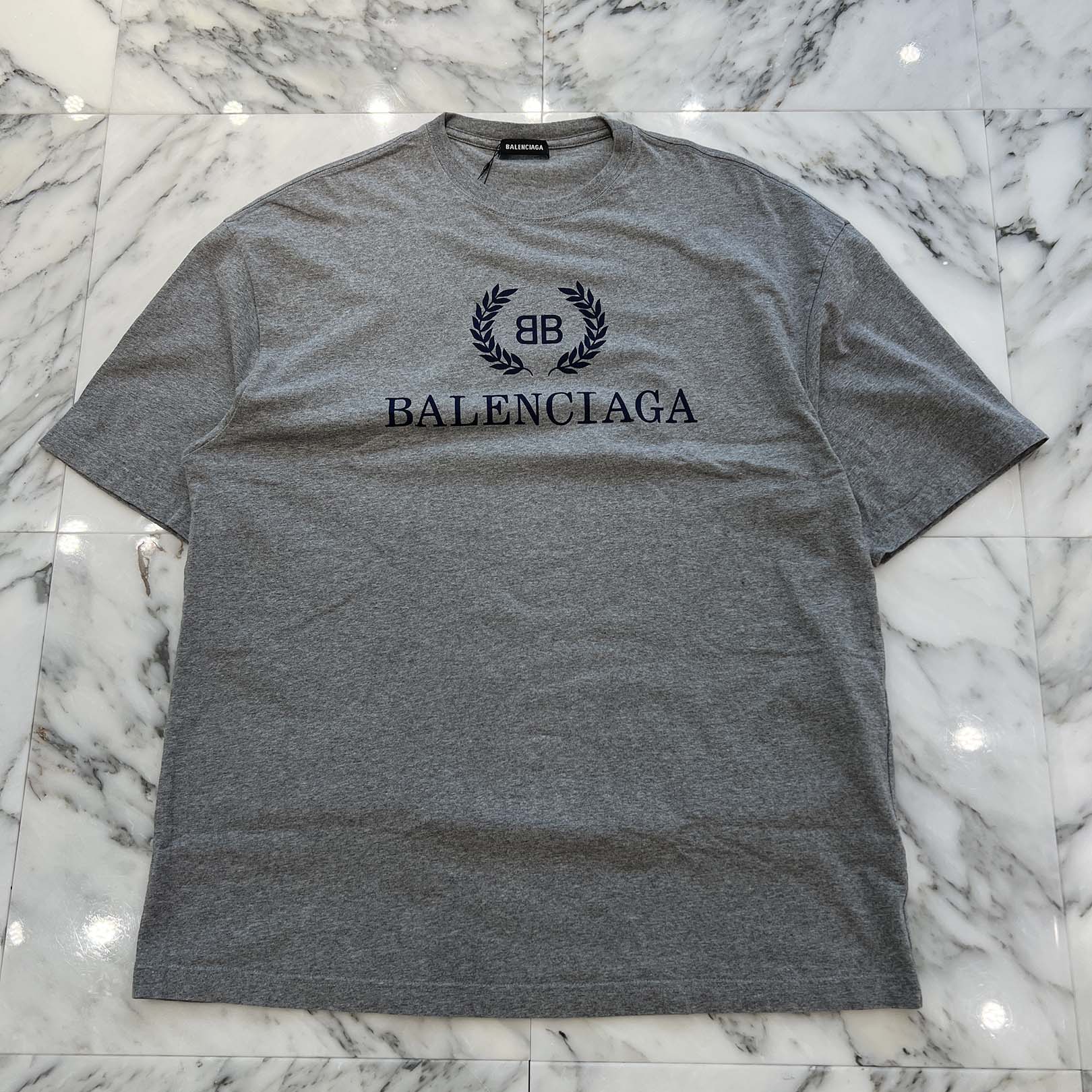 BALENCIAGA 2018AW BB Logo Print Tee 544271 TCV25 Size M バレンシアガ BBロゴ プリントTシャツ サイズM