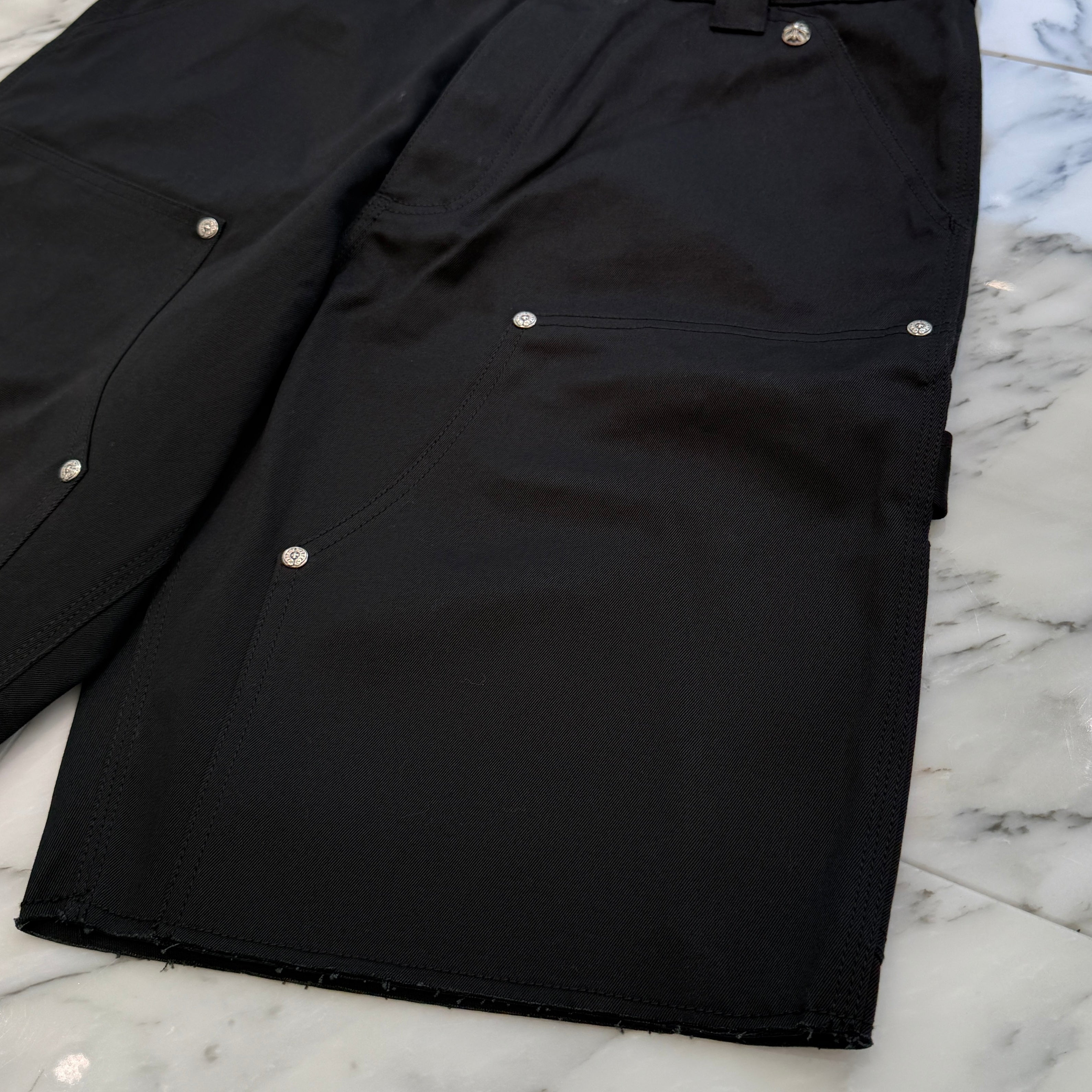 CHROME HEARTS Carpenter Cross Ball Button Denim Shorts Size 32 クロムハーツ カーペンター クロスボールボタン デニムショーツ サイズ32