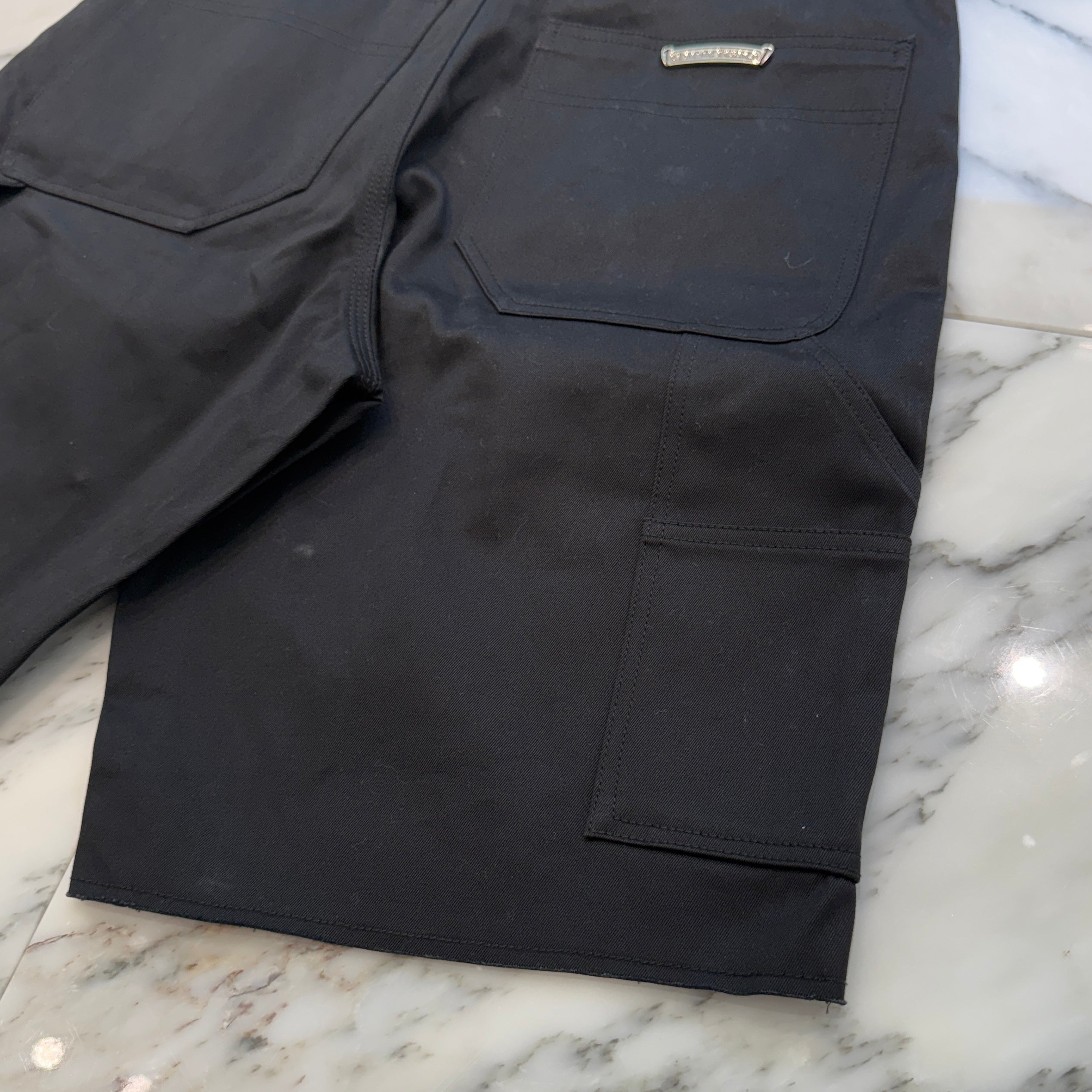 CHROME HEARTS Carpenter Cross Ball Button Denim Shorts Size 32 クロムハーツ カーペンター クロスボールボタン デニムショーツ サイズ32