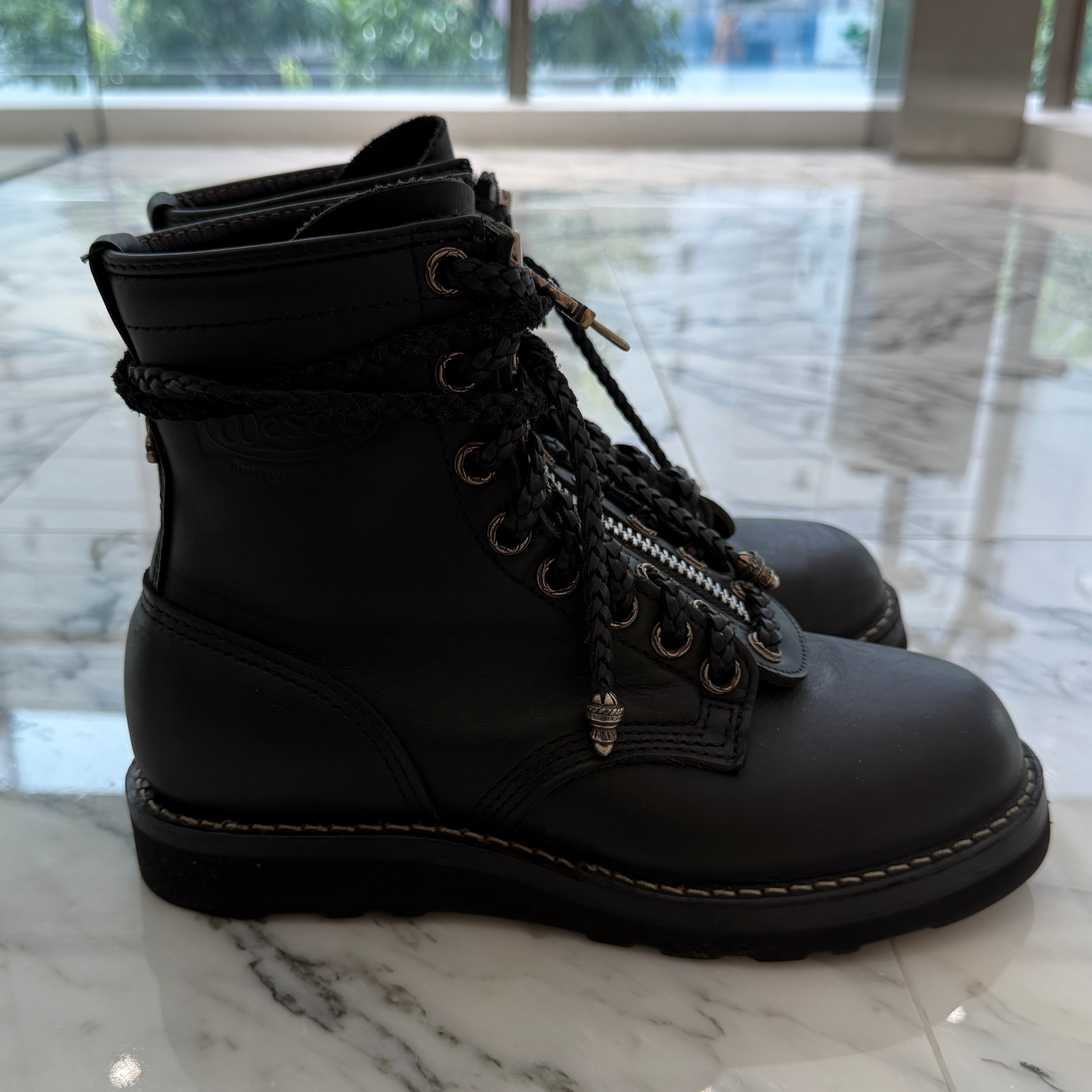 CHROME HEARTS × WESCO Custom JOBMASTER Leather Boots Size 7E(約25.0cm～25.5cm) クロムハーツ × ウエスコ カスタム ジョブマスター レザーブーツ サイズ7E(約25.0cm～25.5cm)