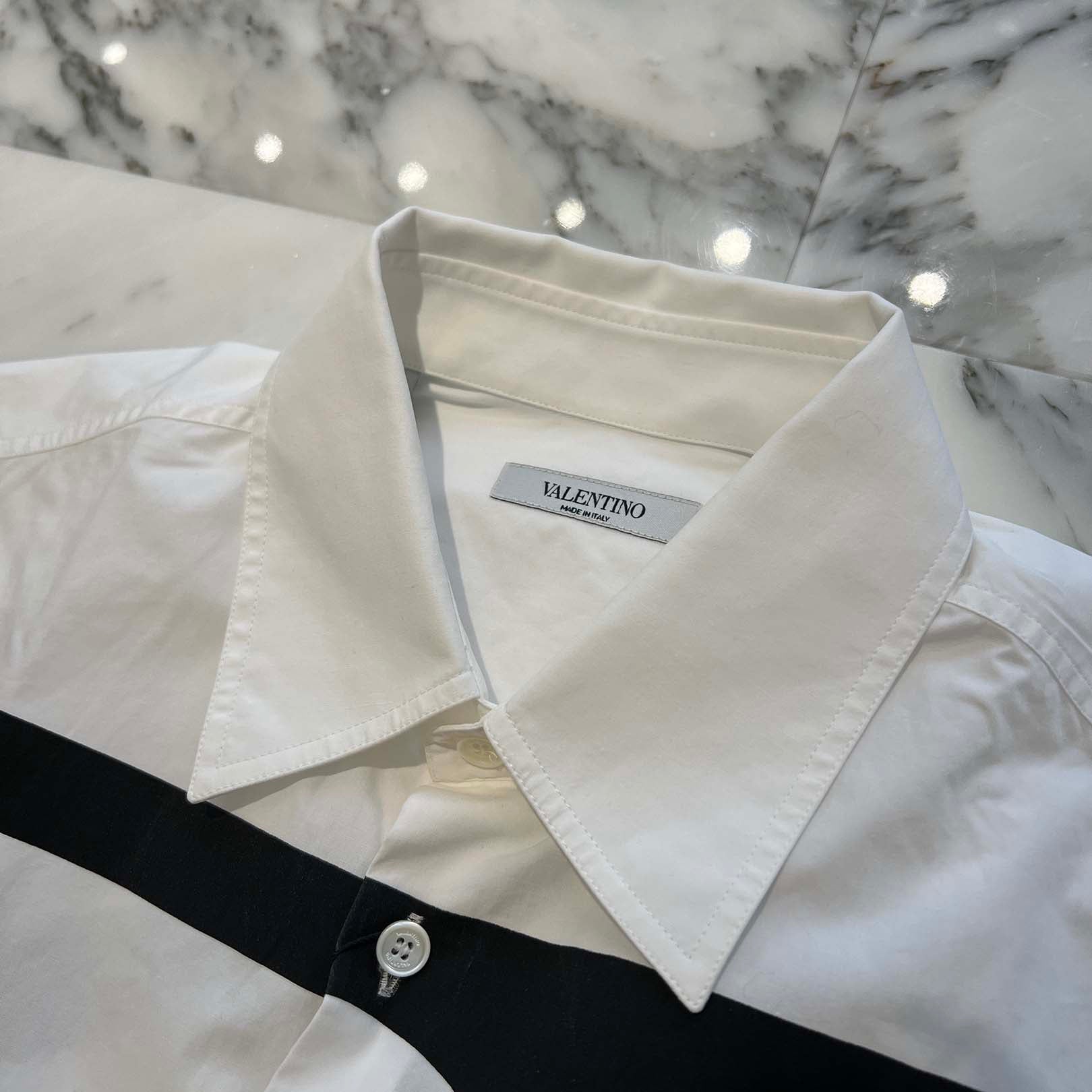 VALENTINO 2021AW V Logo Big Print Long Sleeve Shirt WV3ABA957KJ Size 38 ヴァレンティノ Vロゴ ビッグプリント ロングスリーブシャツ サイズ38