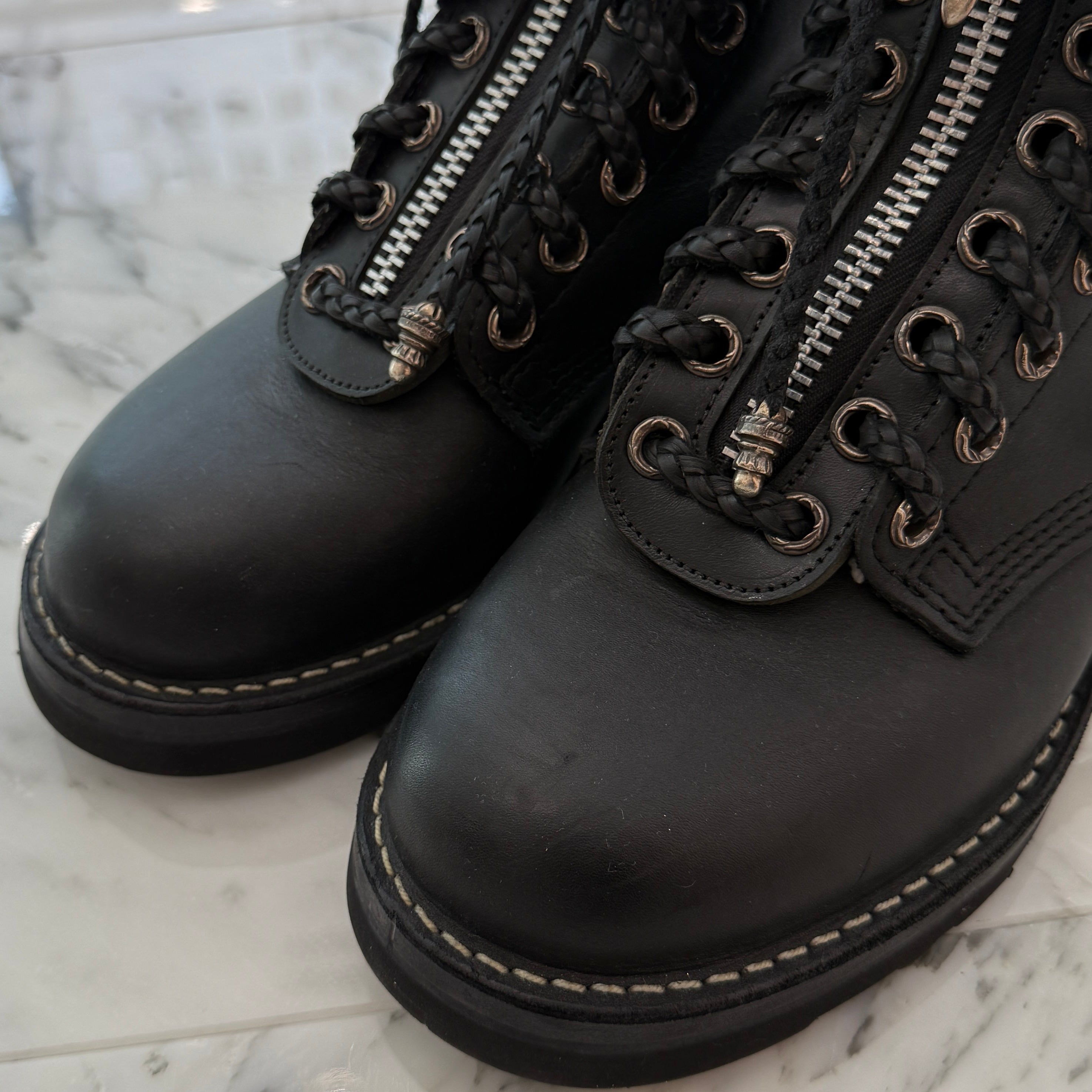 CHROME HEARTS × WESCO Custom JOBMASTER Leather Boots Size 7E(約25.0cm～25.5cm) クロムハーツ × ウエスコ カスタム ジョブマスター レザーブーツ サイズ7E(約25.0cm～25.5cm)