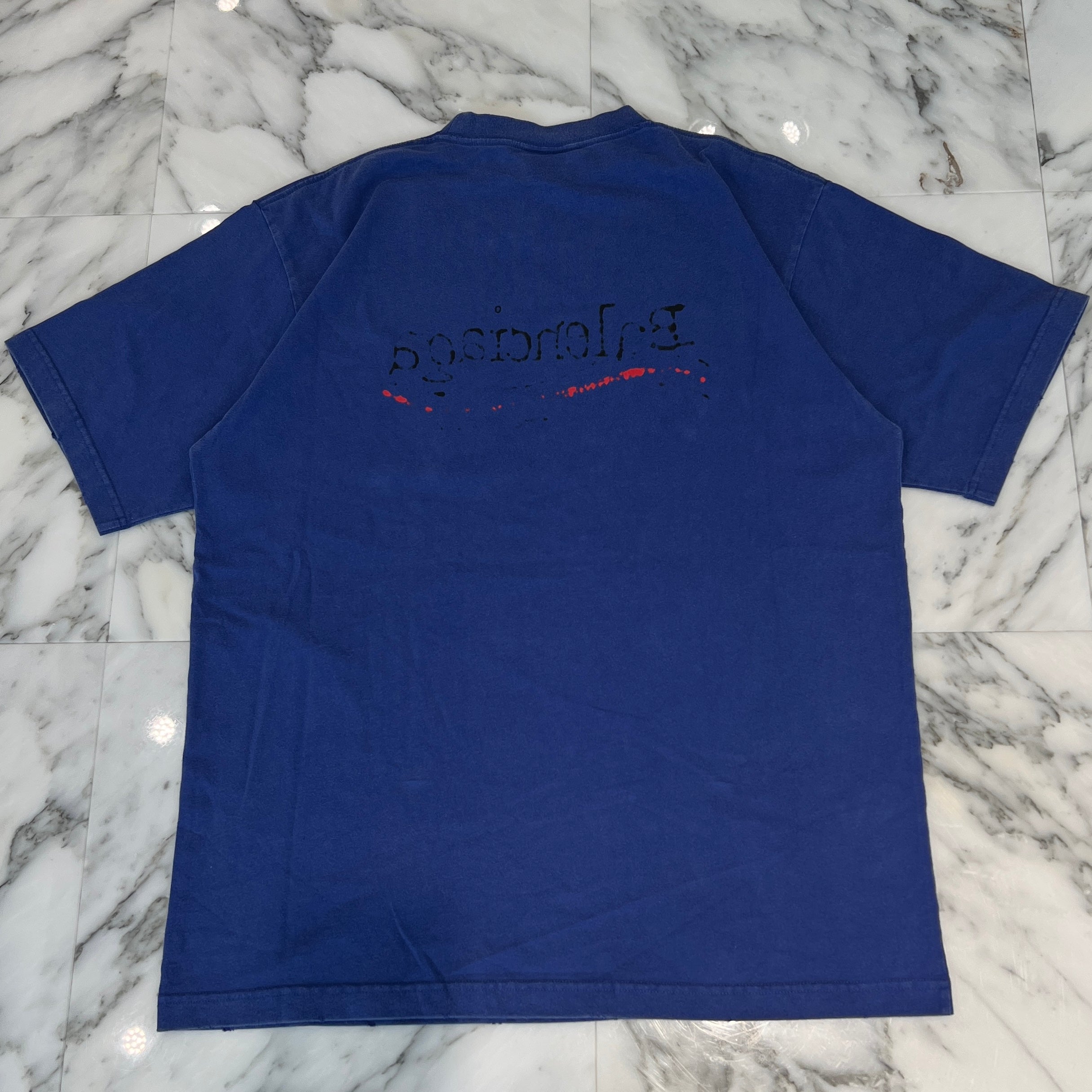 BALENCIAGA 2022AW Handwritten Campaign Logo Tee 641675 TNVE7 Size S バレンシアガ ハンドライトン キャンペーンロゴ Tシャツ サイズS