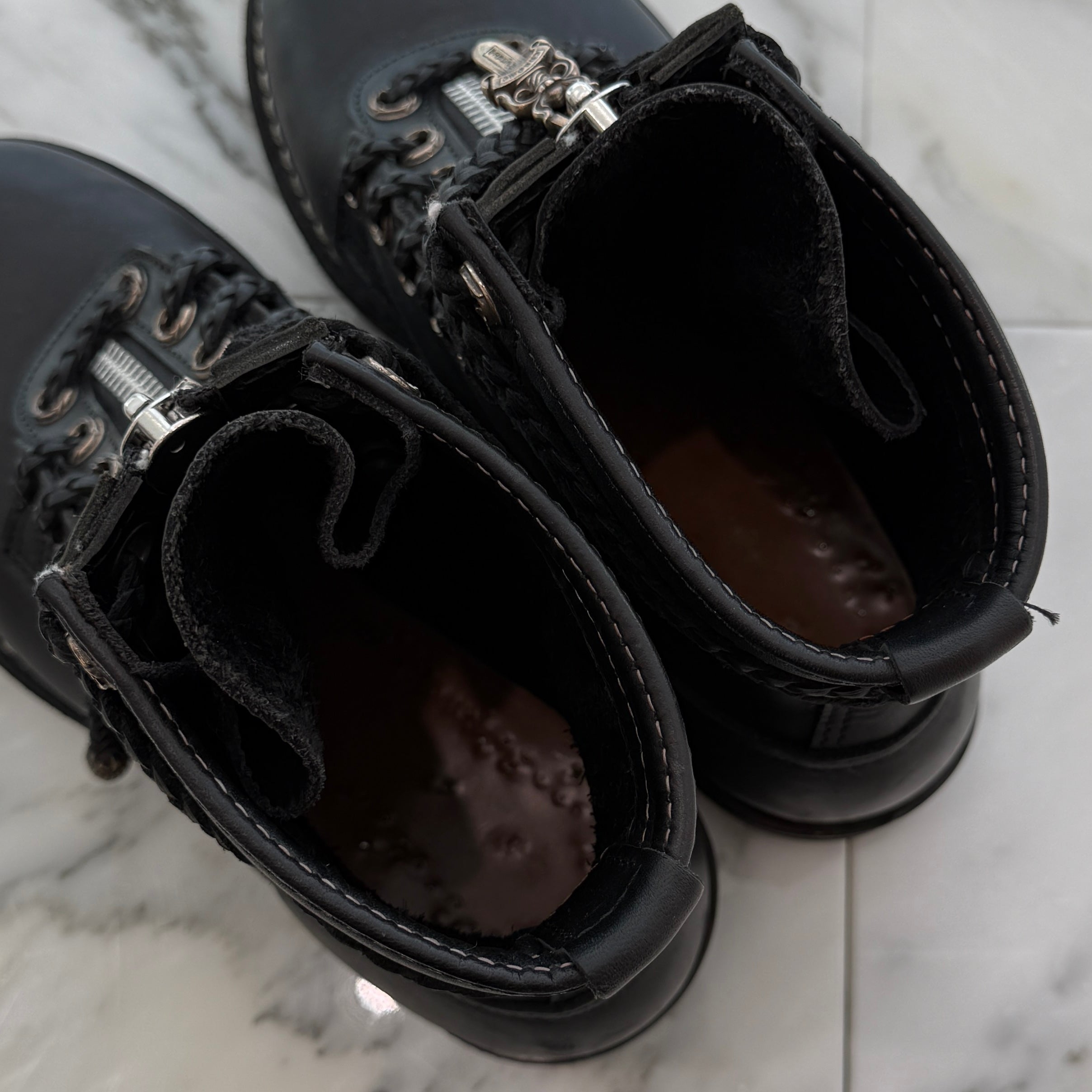 CHROME HEARTS × WESCO Custom JOBMASTER Leather Boots Size 7E(約25.0cm～25.5cm) クロムハーツ × ウエスコ カスタム ジョブマスター レザーブーツ サイズ7E(約25.0cm～25.5cm)